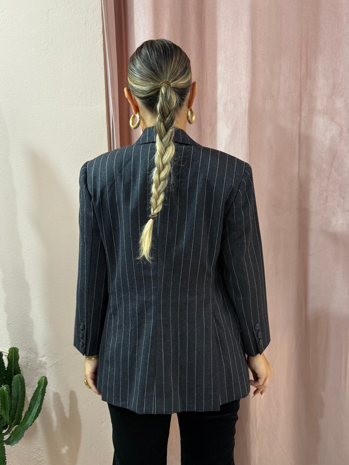 Blazer Pierre Balmain gessato antracite