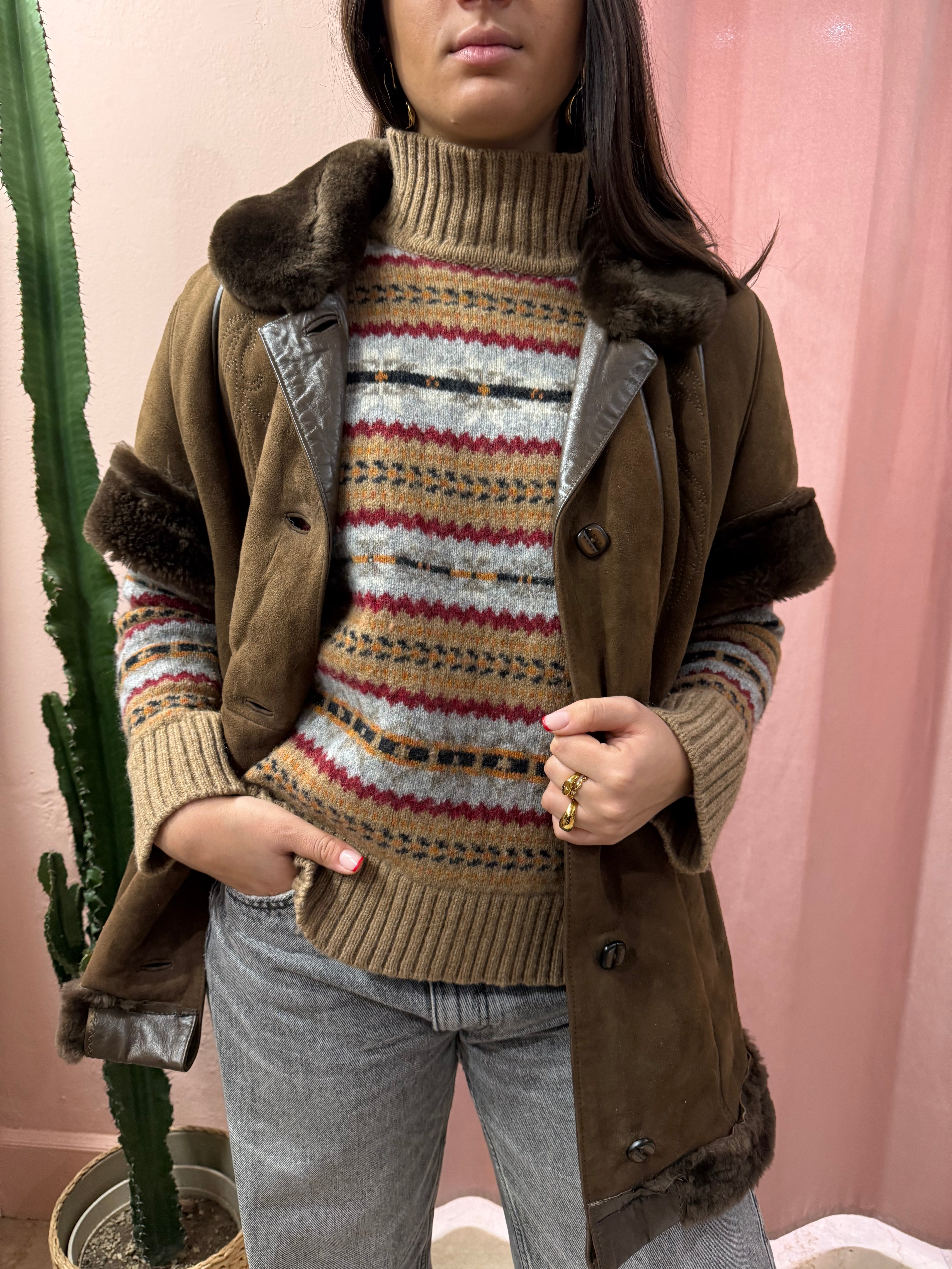 Montone Shearling cioccolato