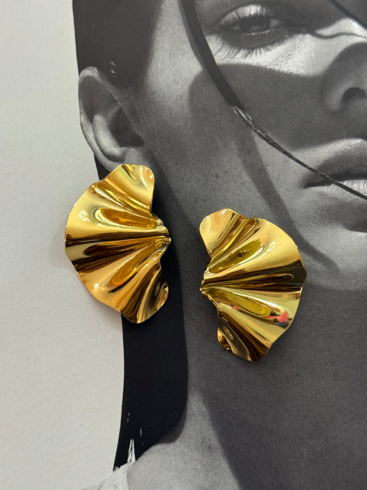 Orecchini “specchio” gold/ silver