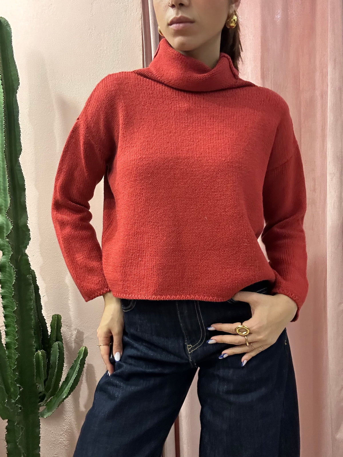 Maglione Max&co. rosso mattone