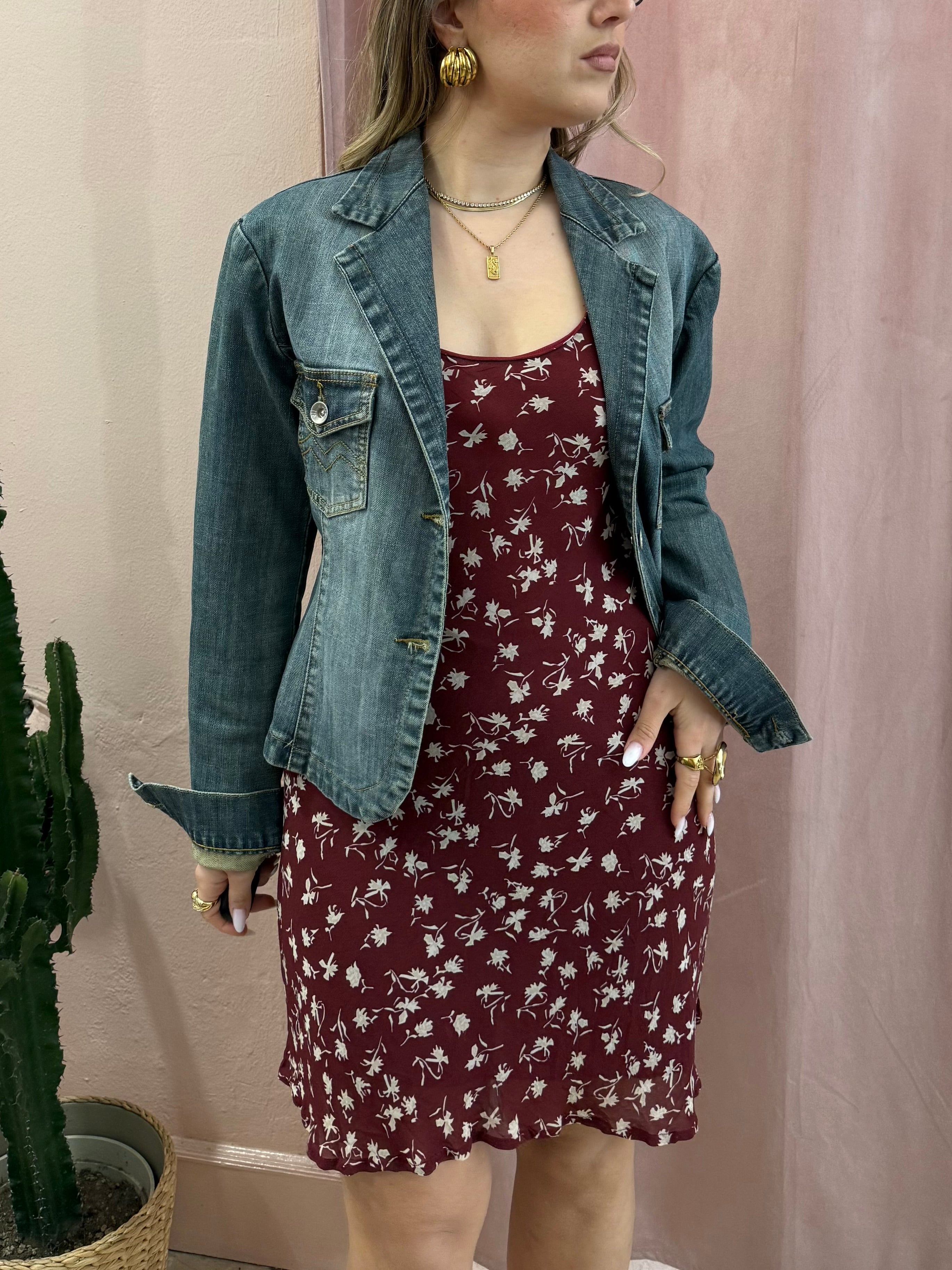 Giacca 00s in denim slavato