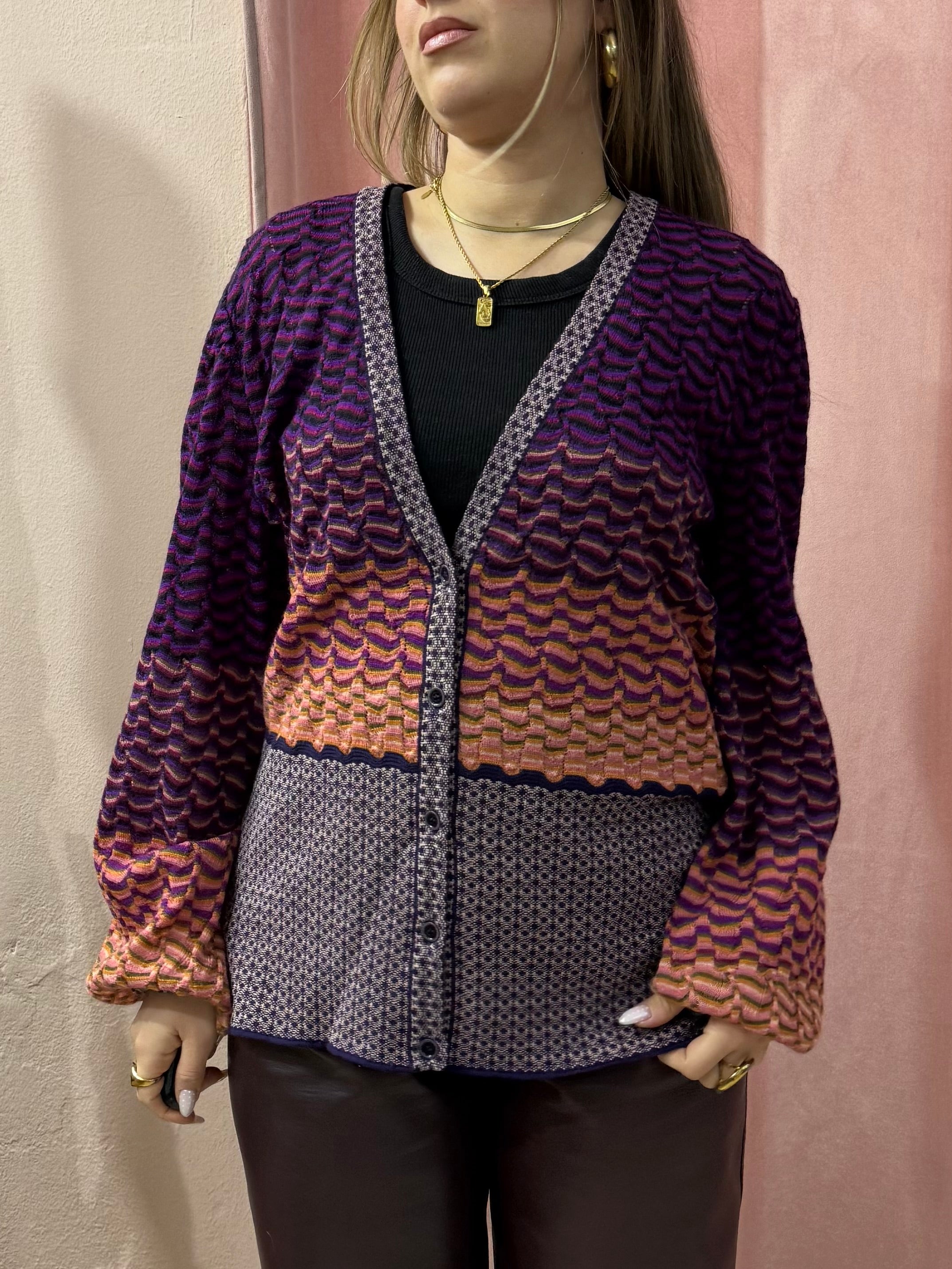 Cardigan Missoni lana e mohair