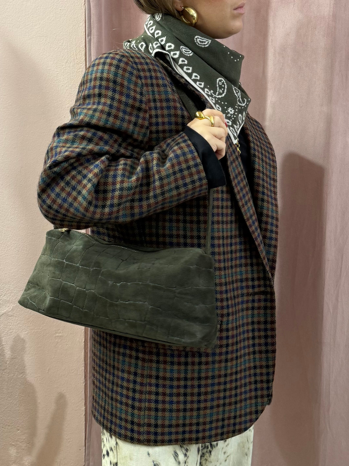 Borsa vera pelle stampa cocco| più colori