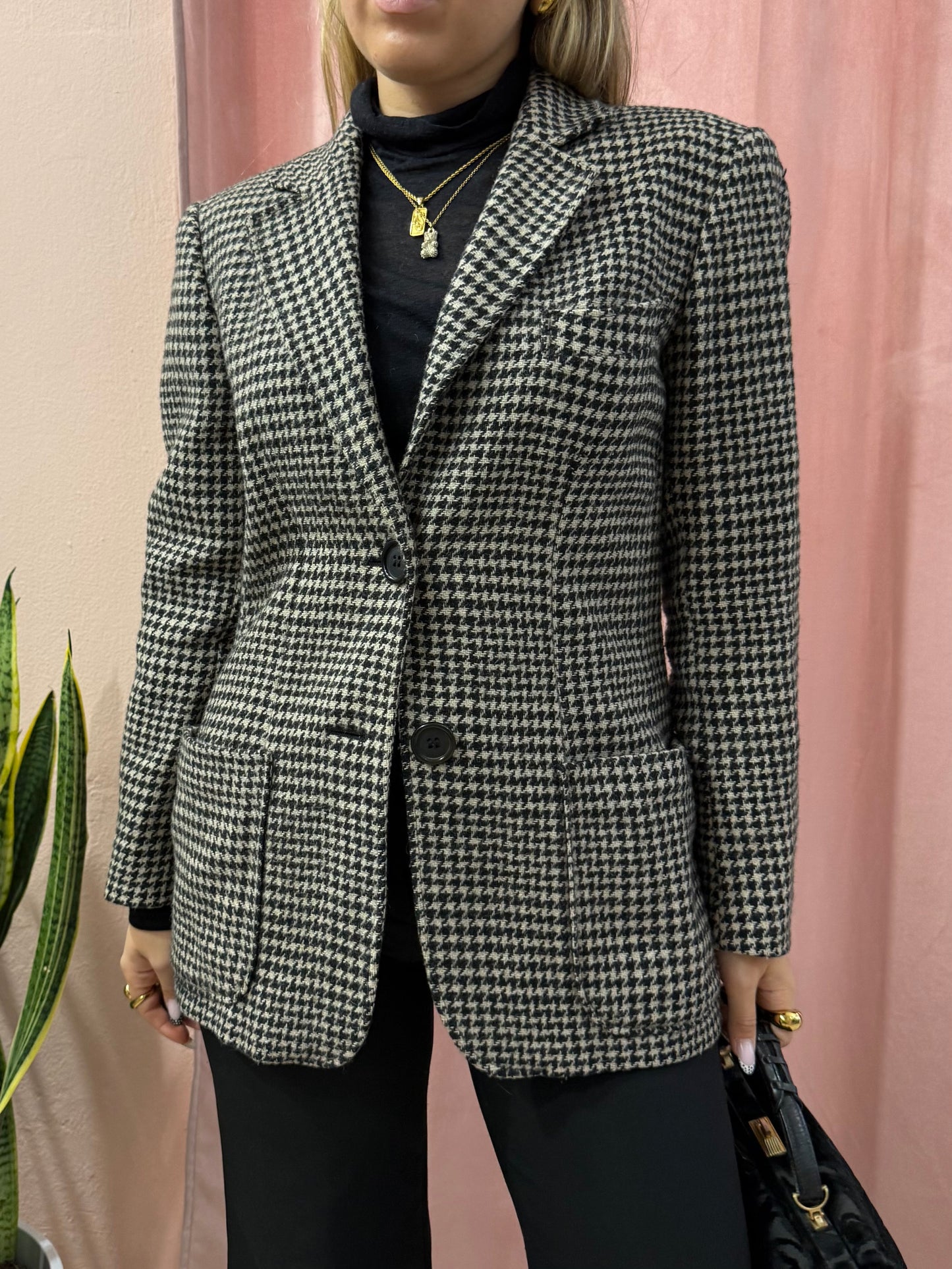 Blazer vintage pied de poule