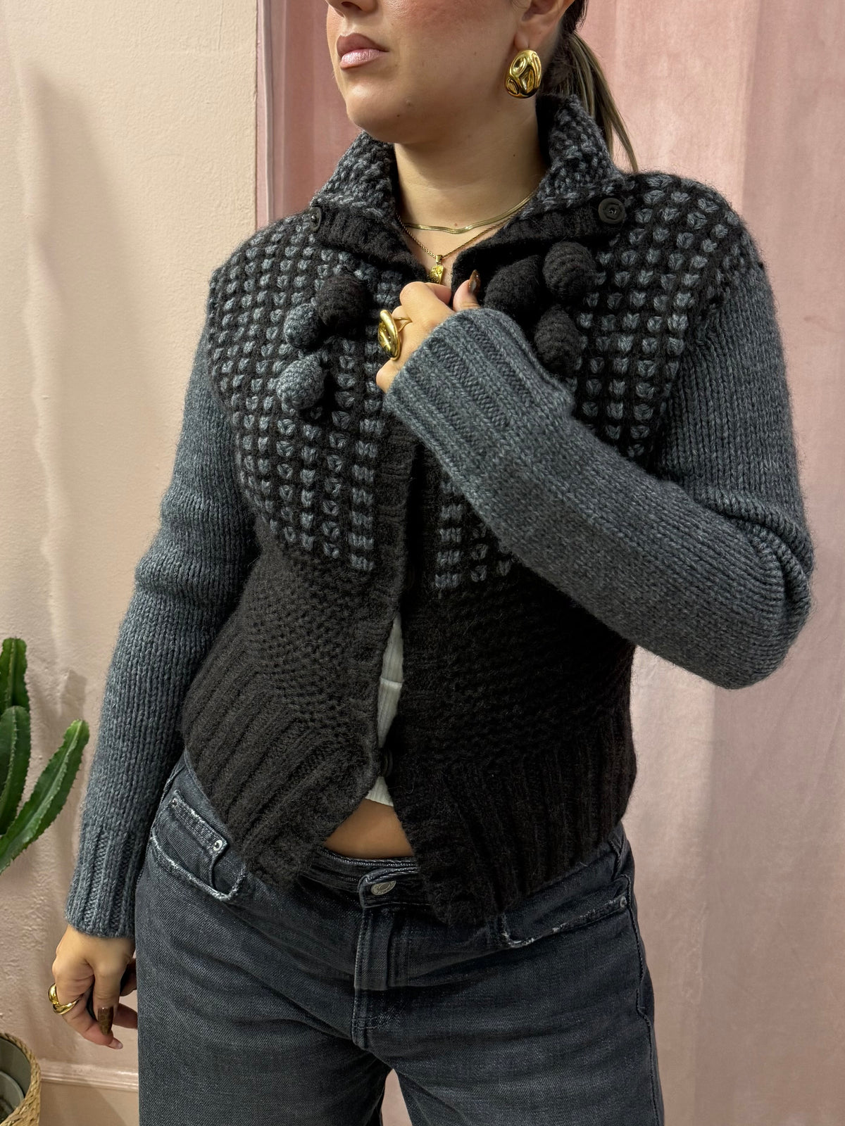 Cardigan Pinko lana e alpaca