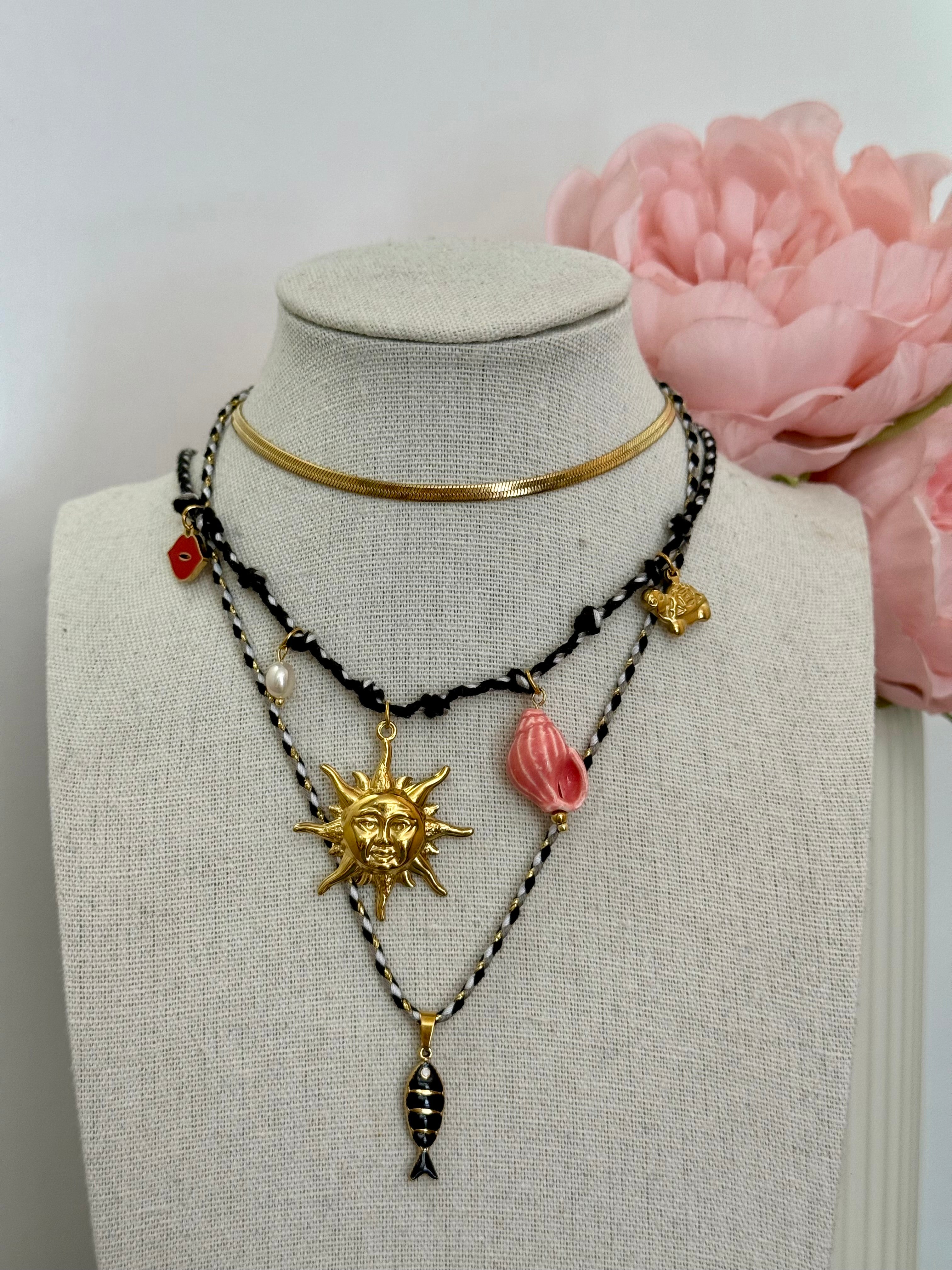 Collana con charm pesce| più colori