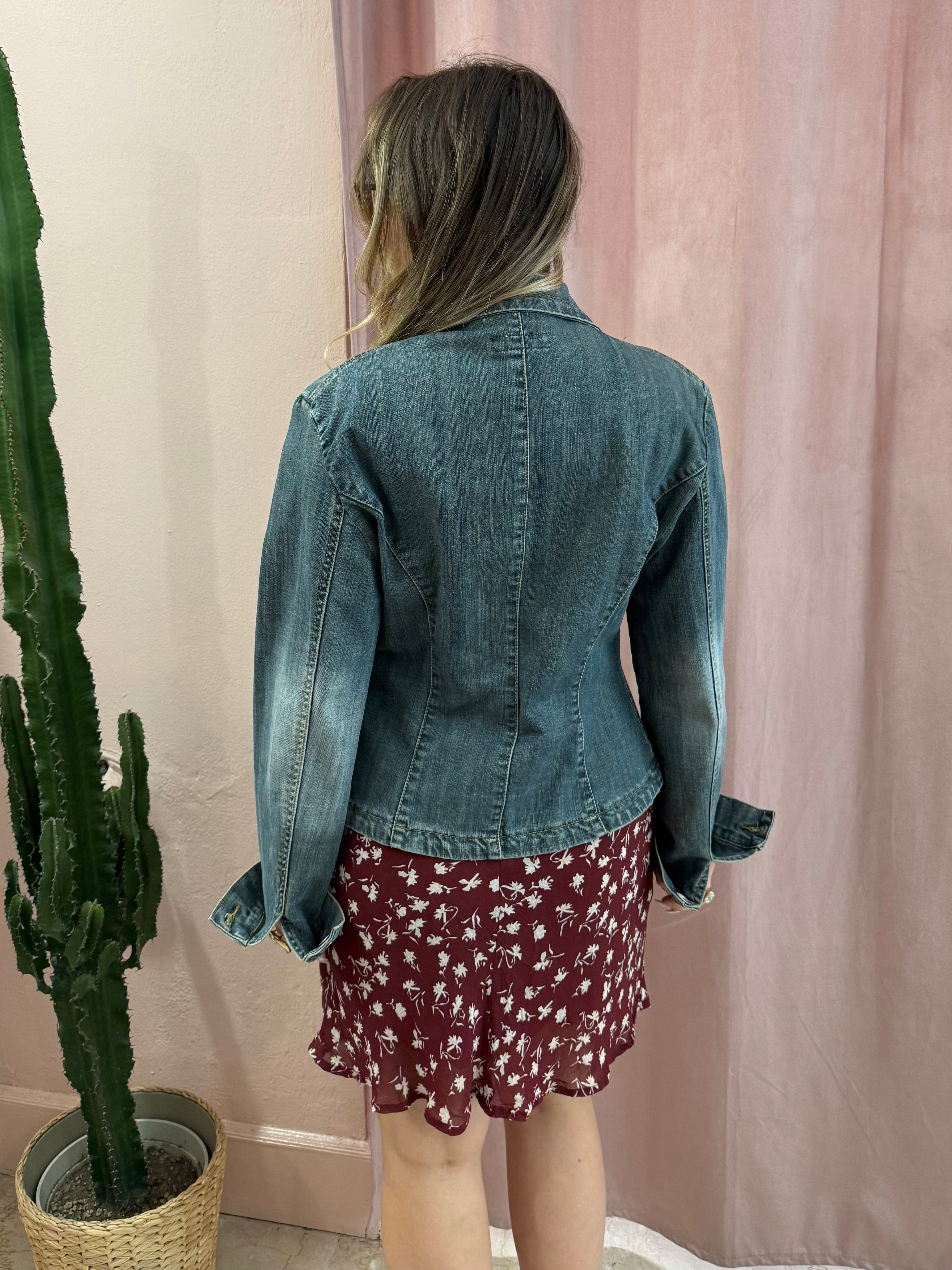 Giacca 00s in denim slavato