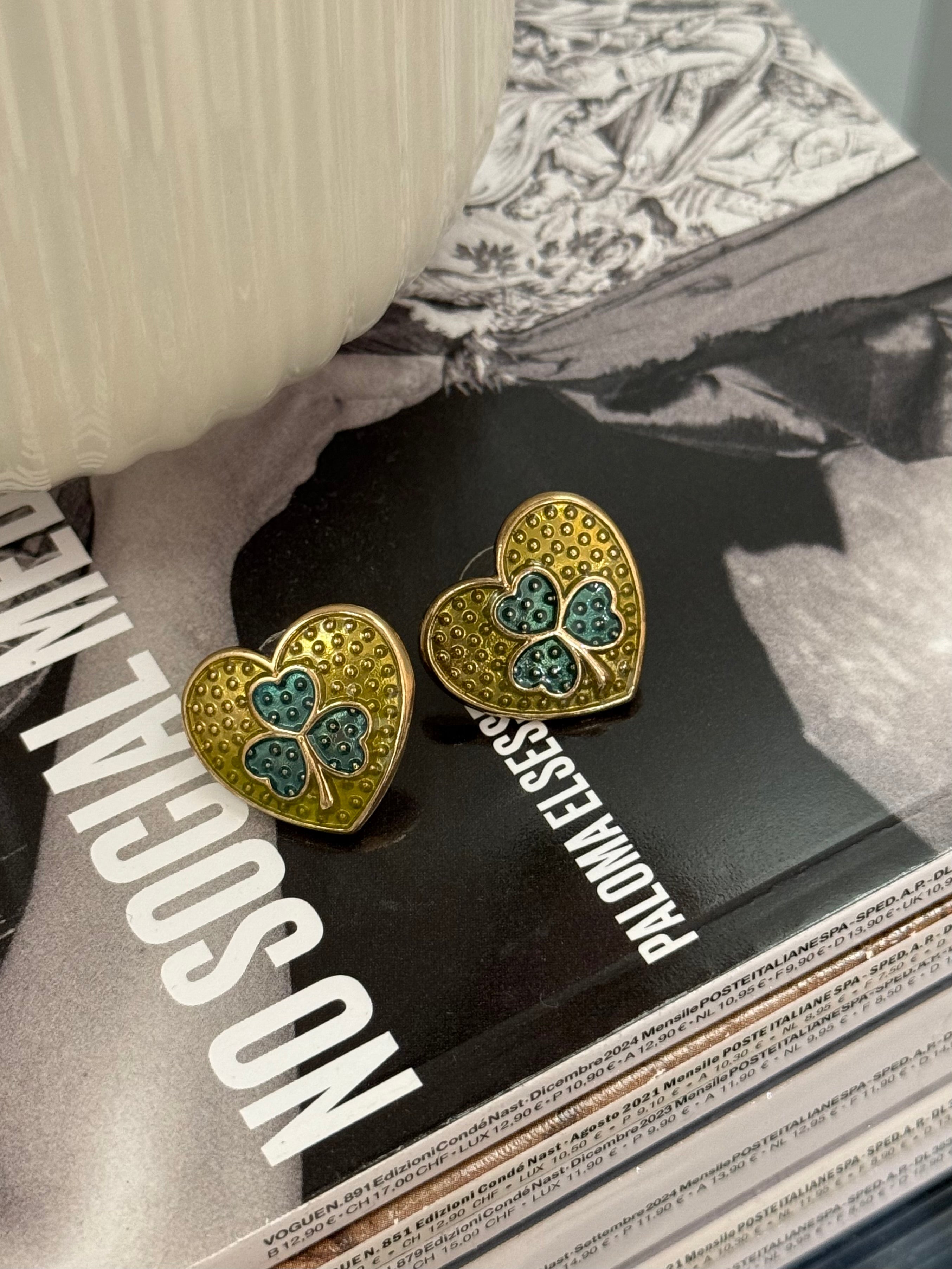 Orecchi a cuore quadrifoglio | solo online