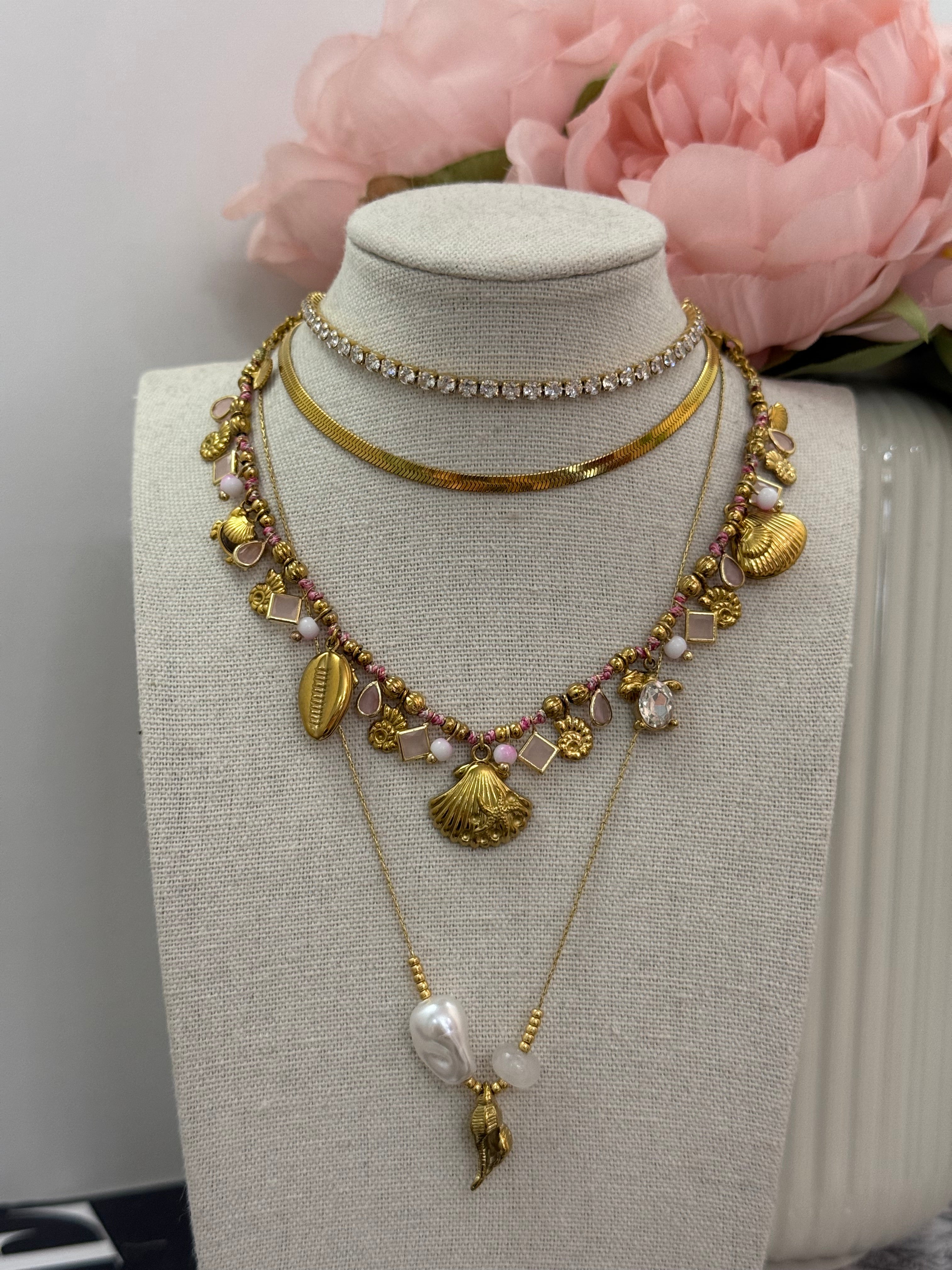 Collana multicharm conchiglia| più colori