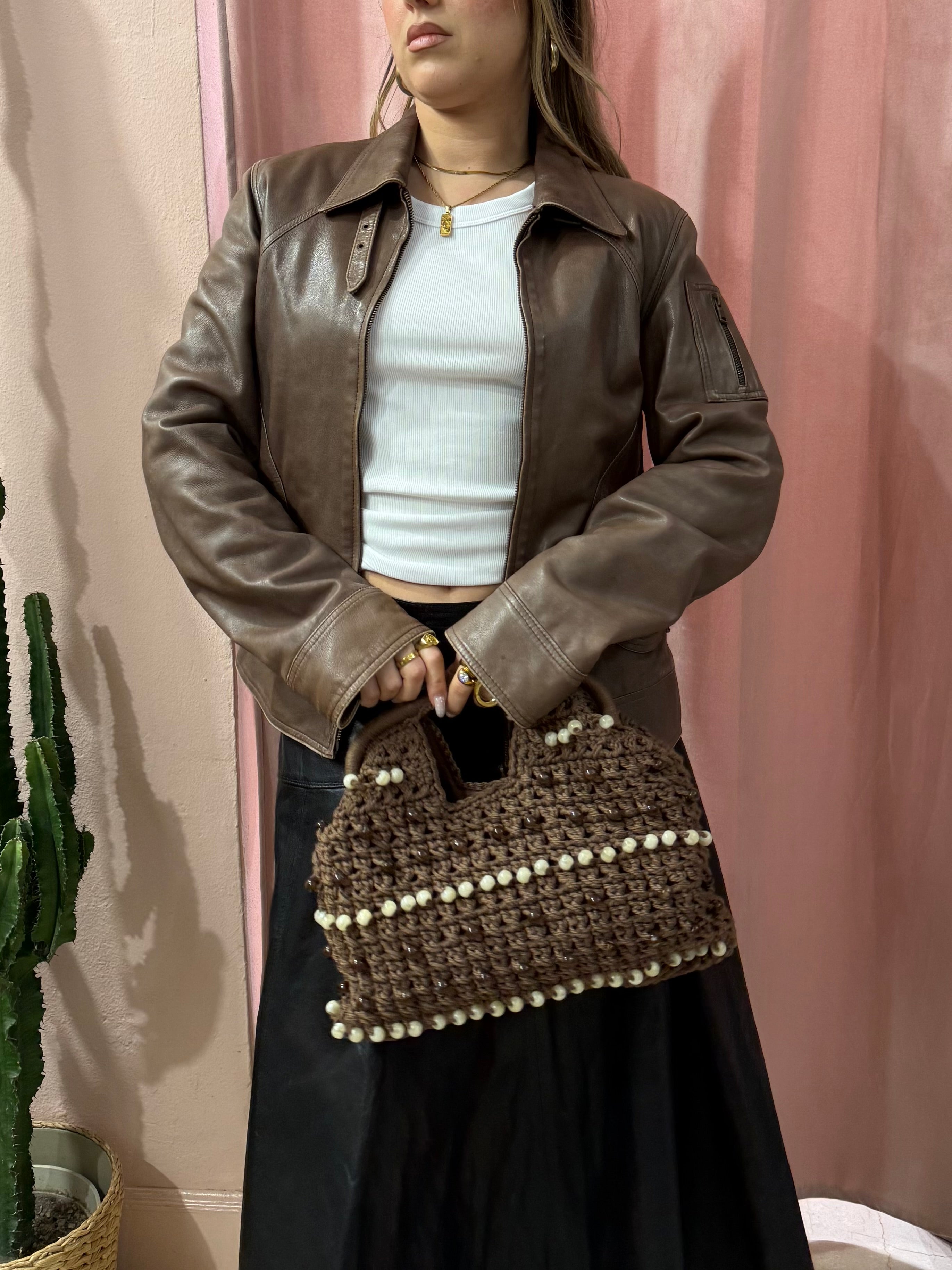 Giacca in vera pelle 00s