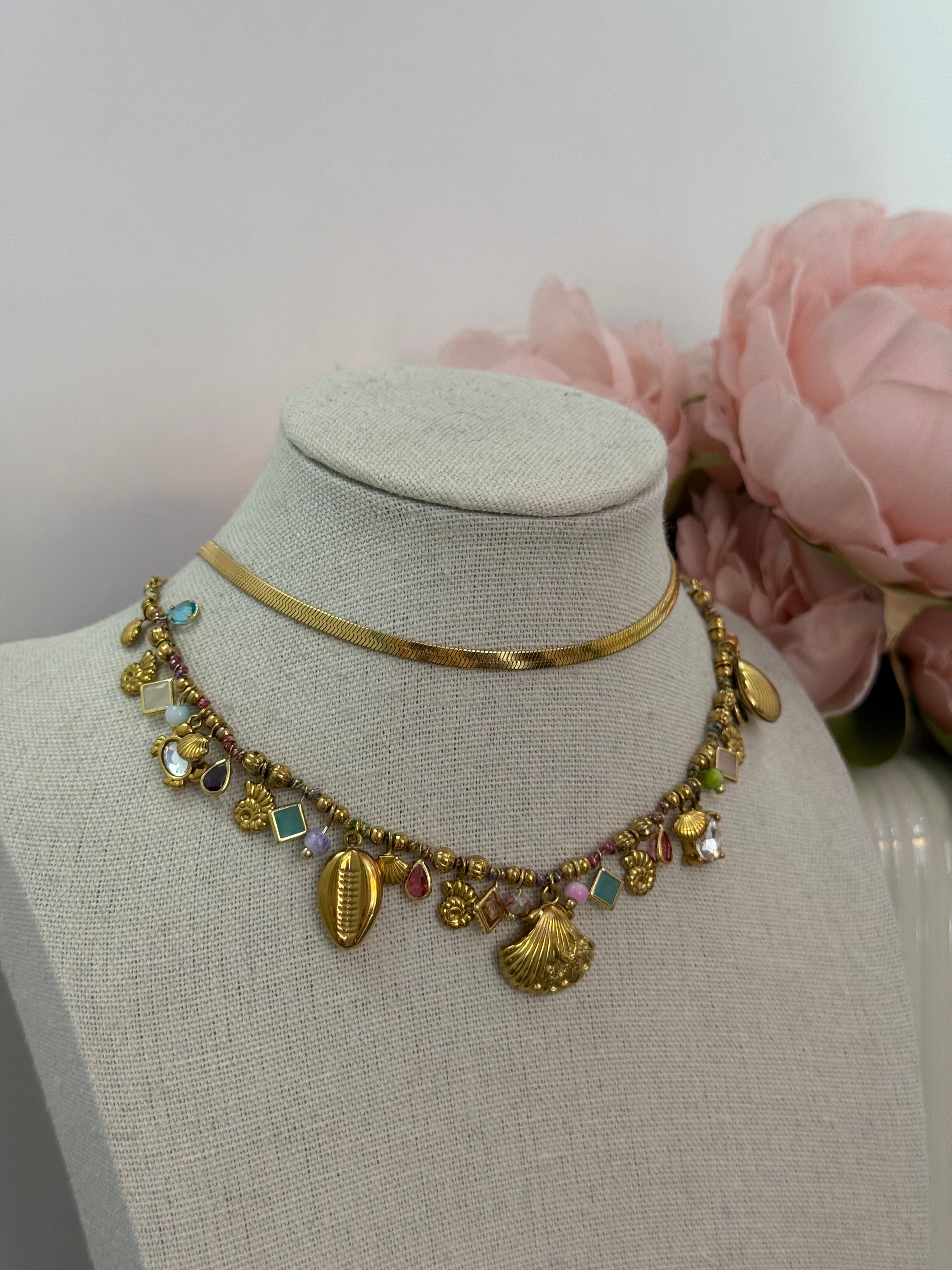 Collana multicharm conchiglia only gold
