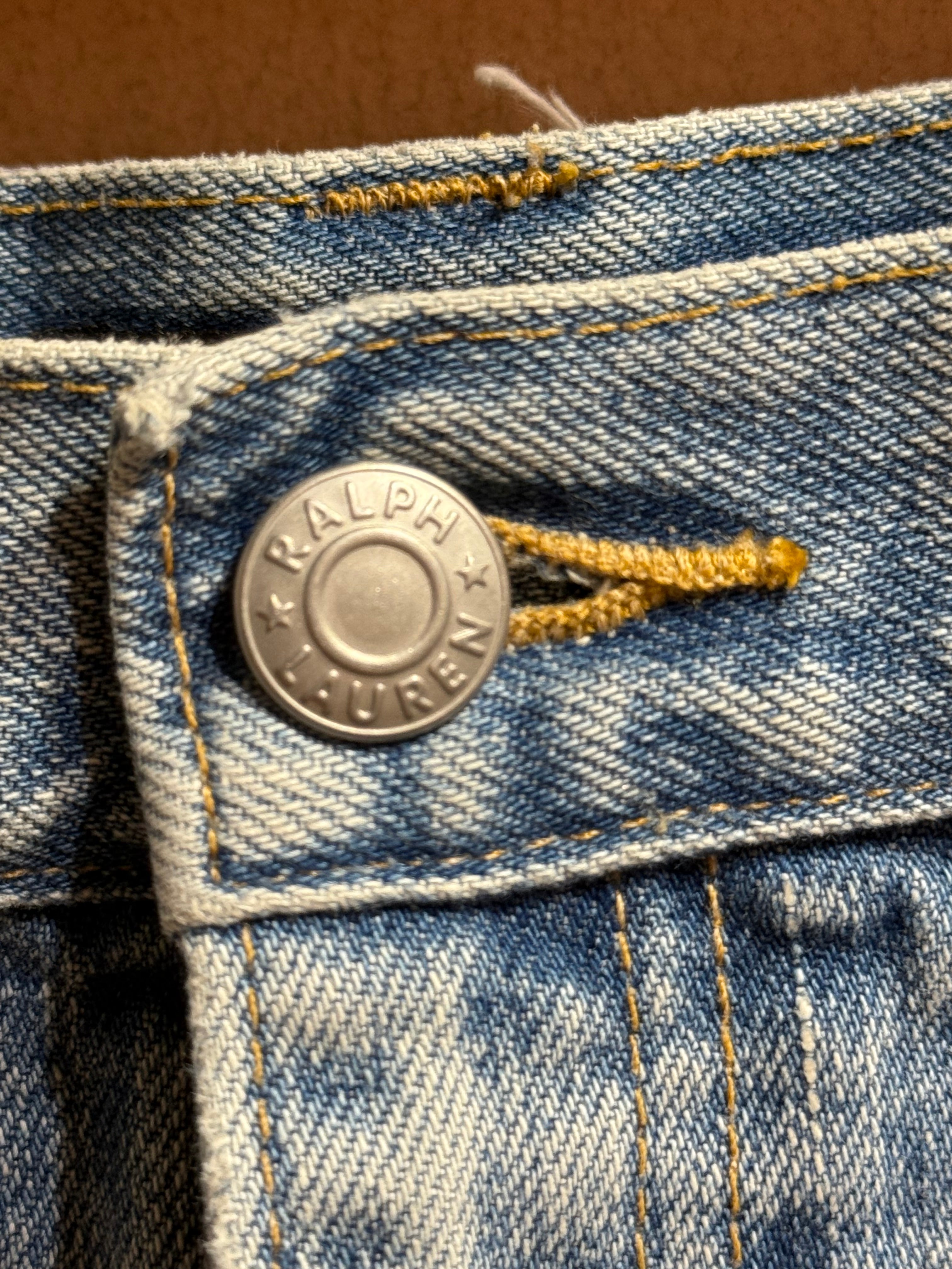 Minigonna Ralph Lauren in denim ricamata
