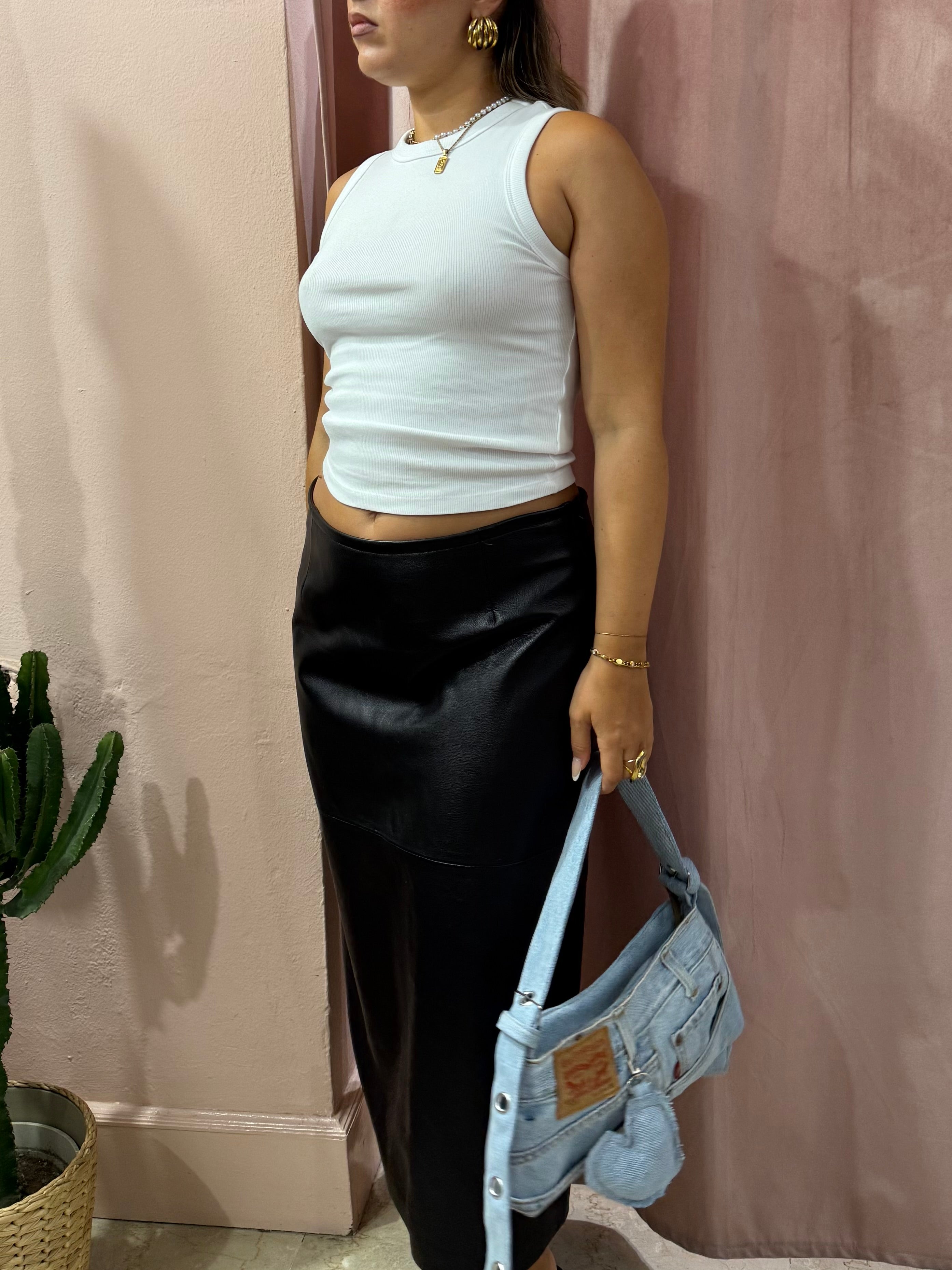 Borsa Levis baguette upcycling denim chiaro