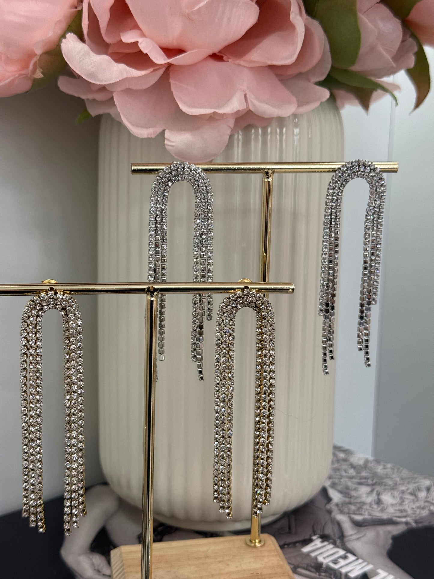 Orecchini pendenti Cascata gold/silver