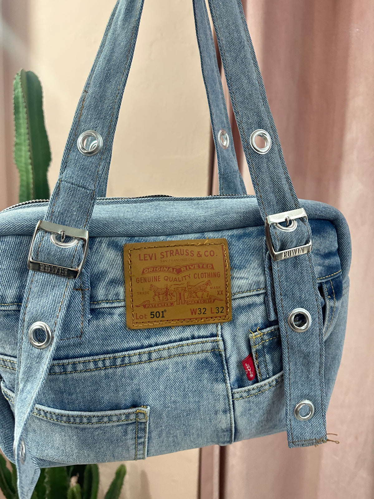 BORSA LEVIS UPCYCLING DENIM CHIARO