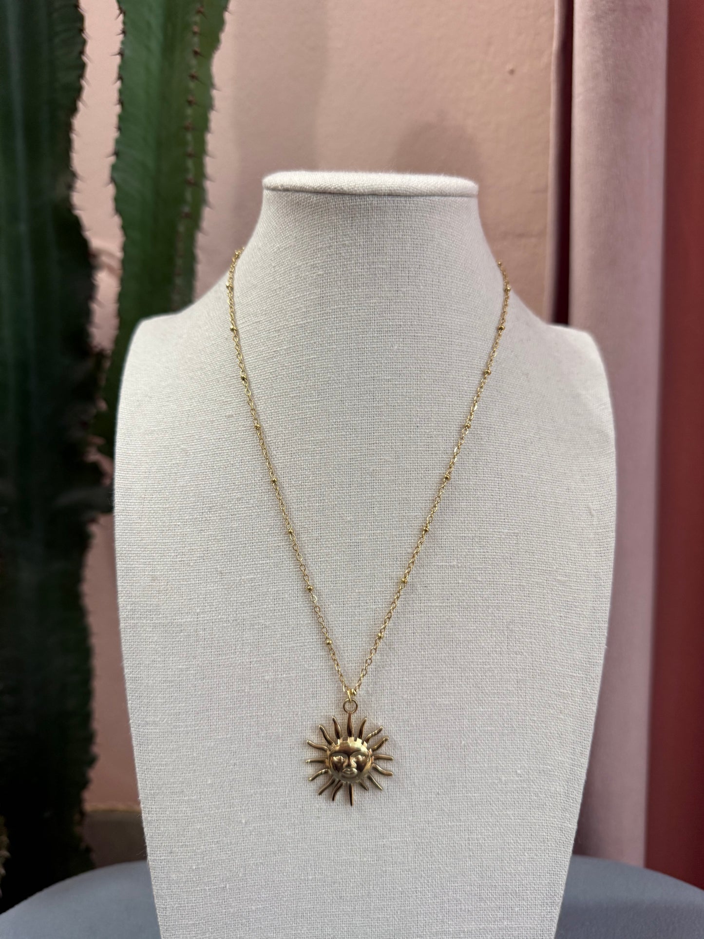 Collana con Sole gold/silver