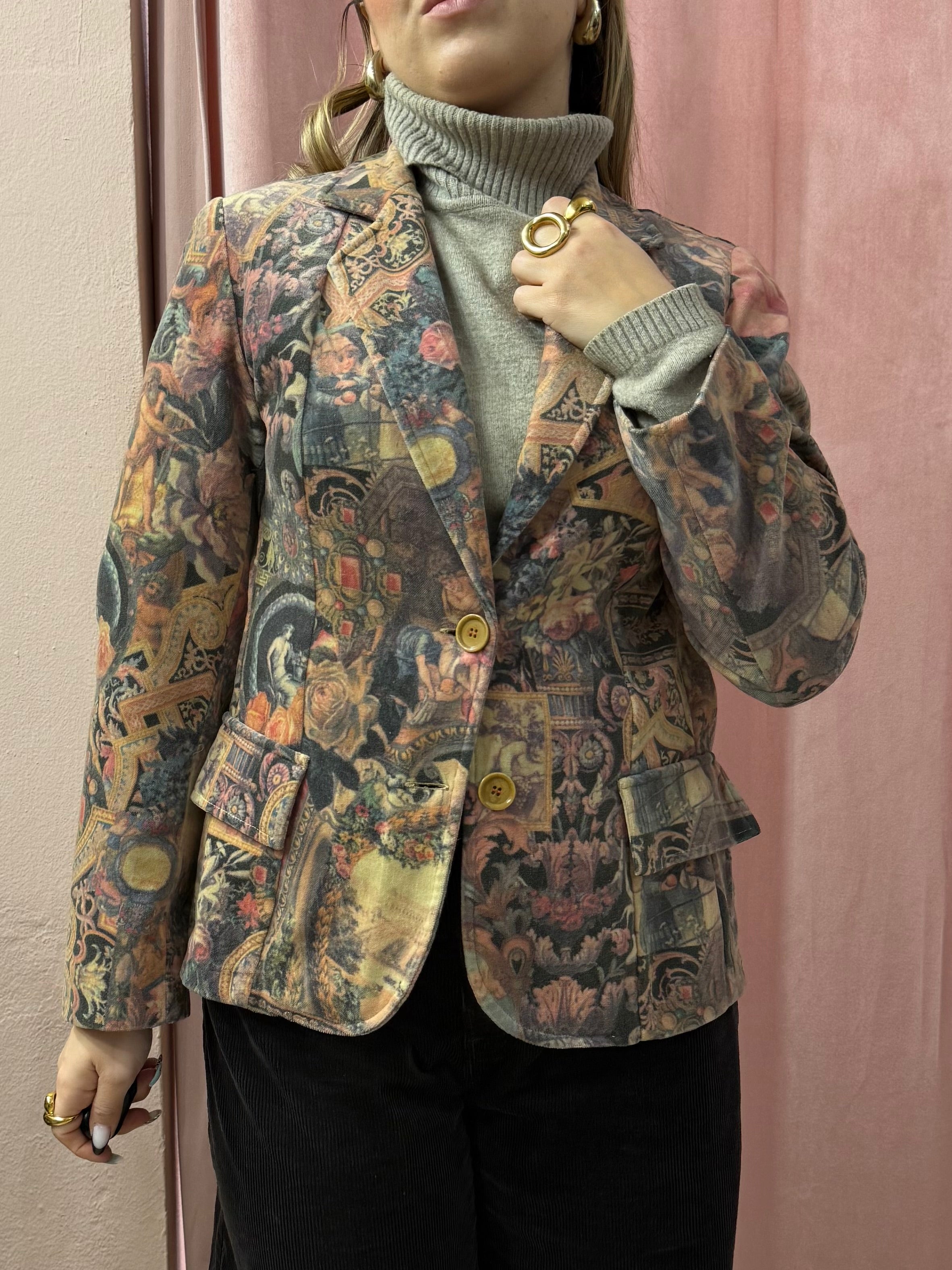 Blazer 00s stampa barocca