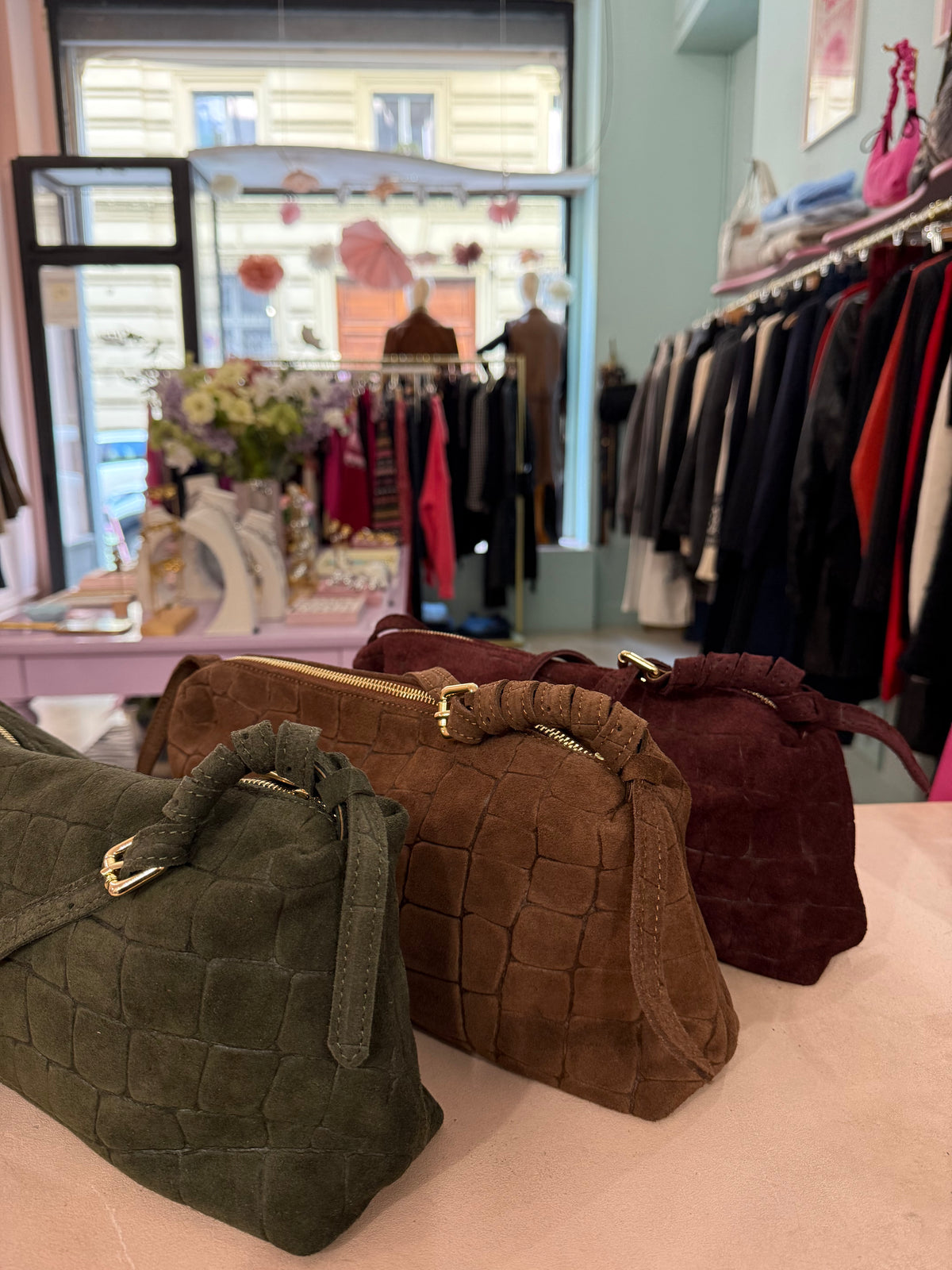 Borsa vera pelle stampa cocco| più colori