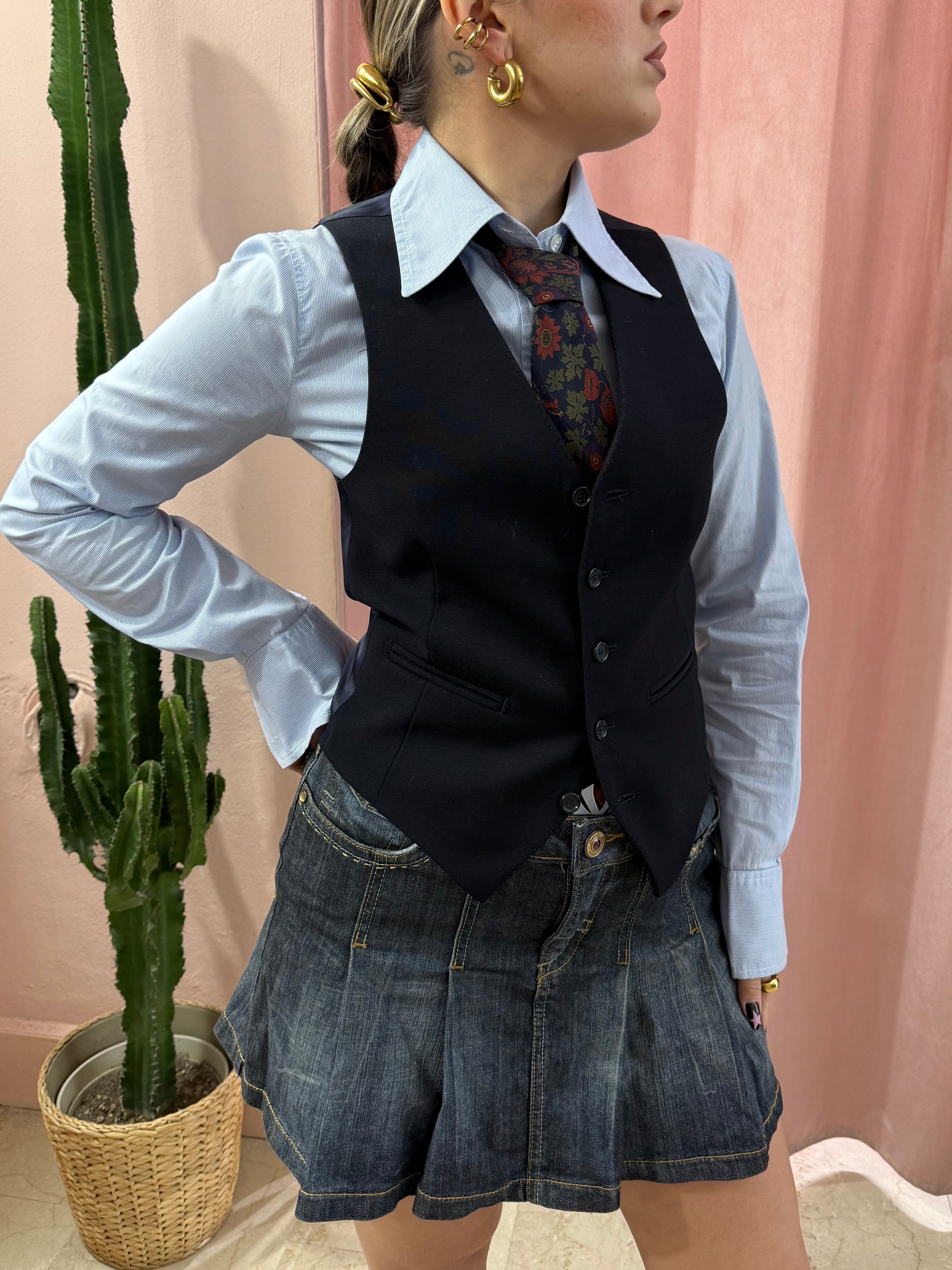 Gilet sartoriale blu notte