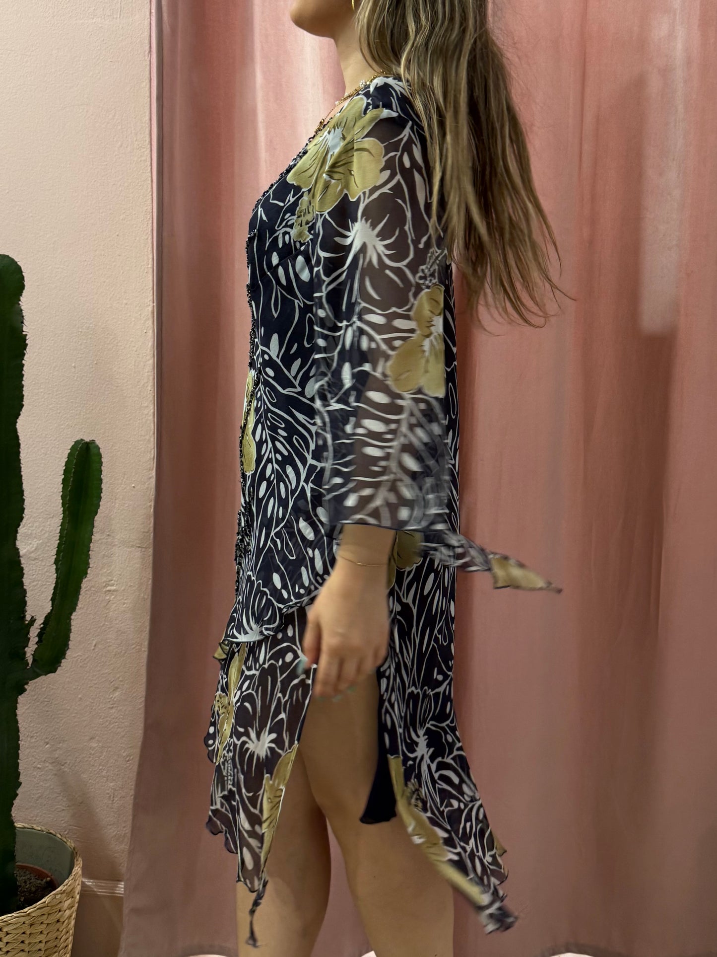 Vestito morbido in fantasia embroidered