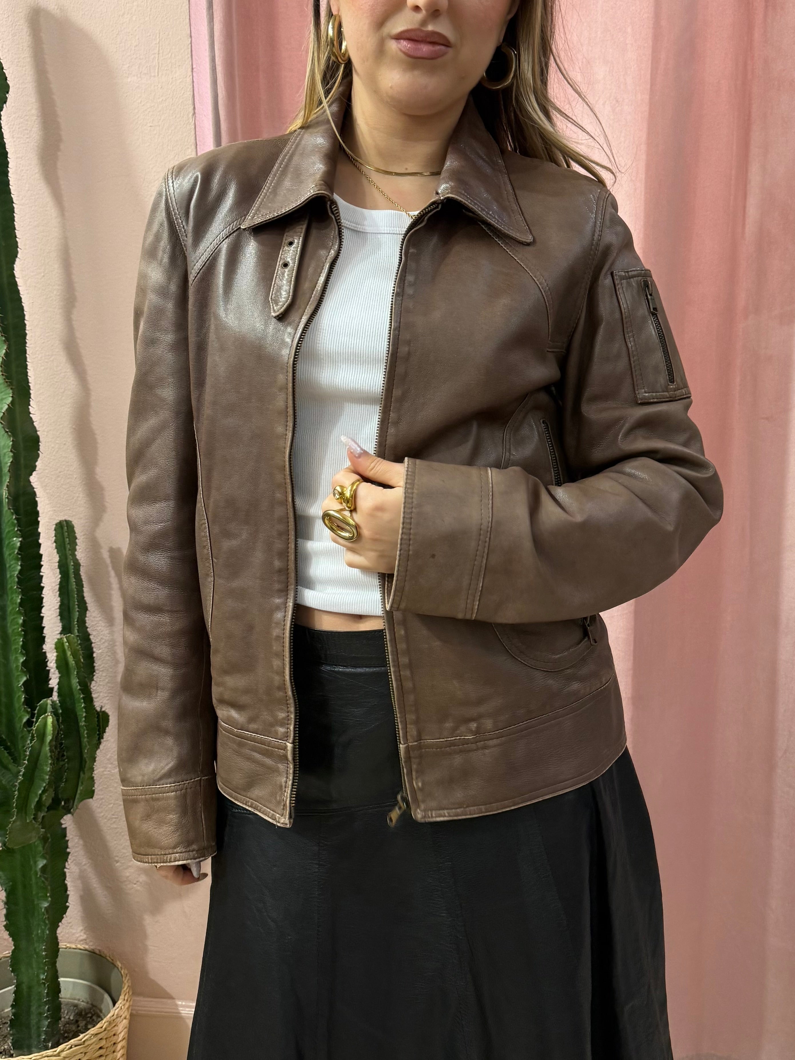 Giacca in vera pelle 00s