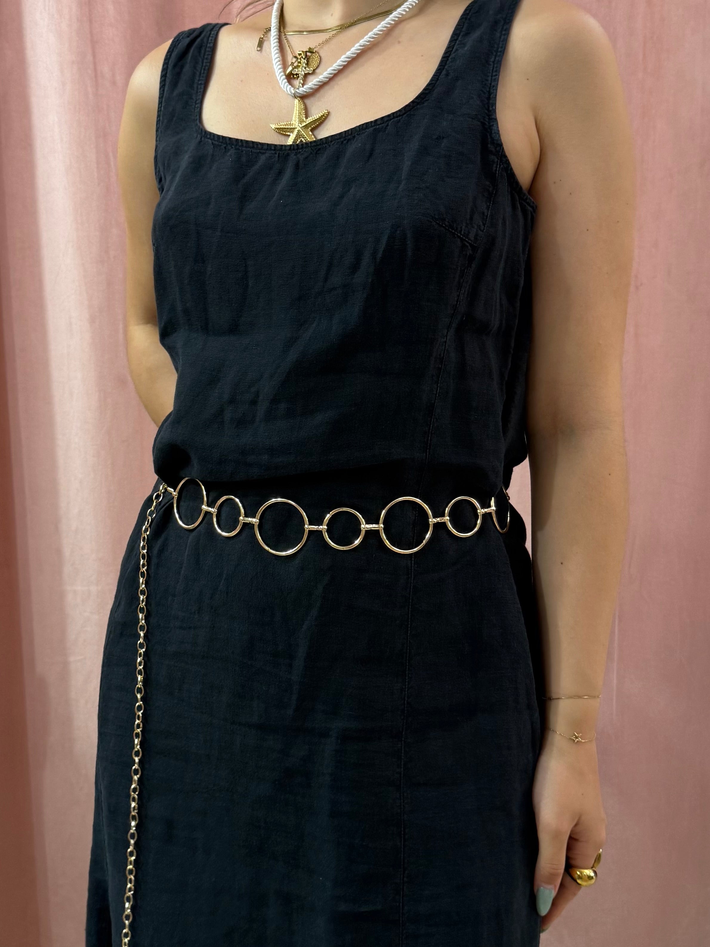 Cintura ad anelli y2k gold/ silver