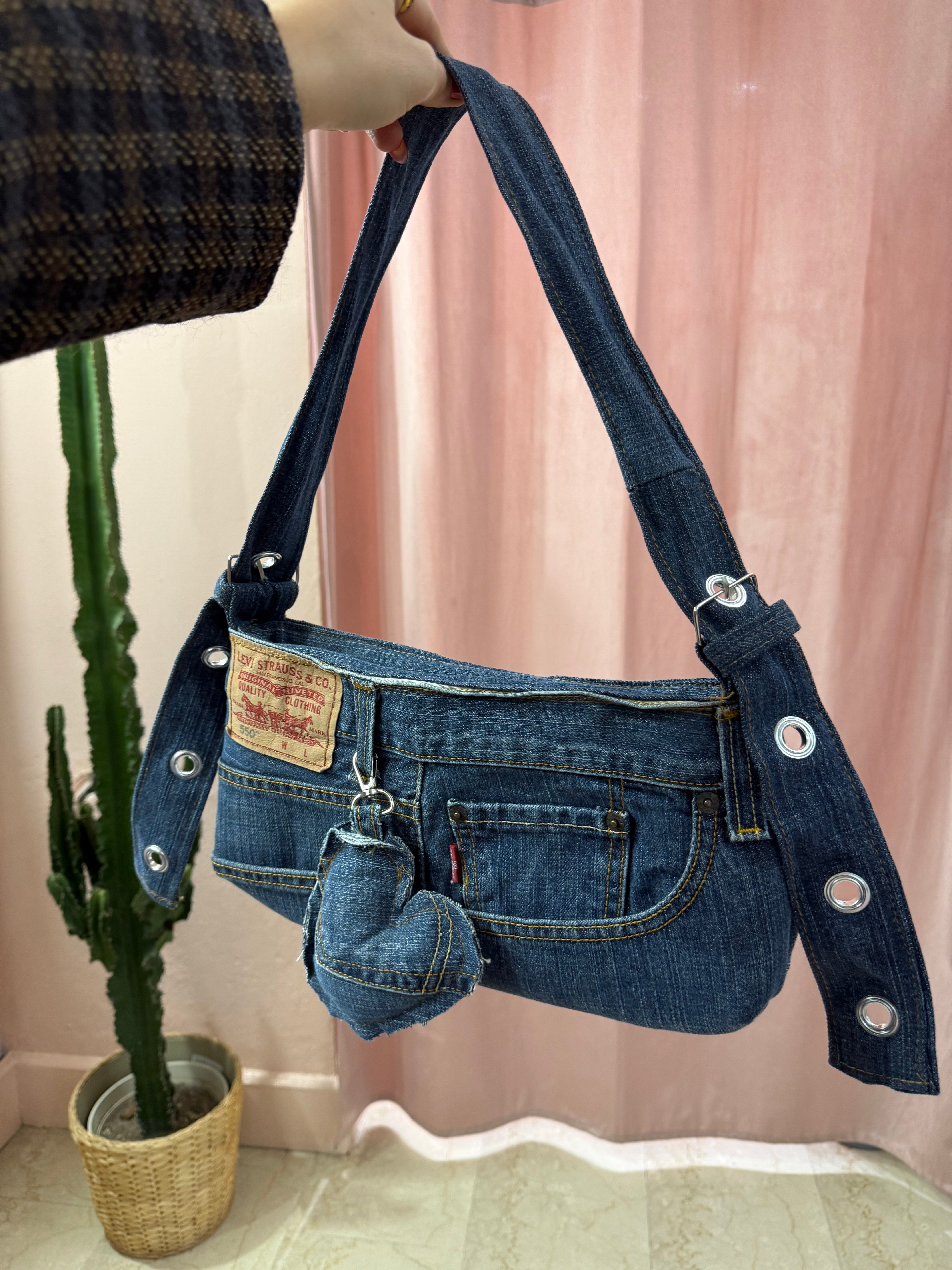Borsa baguette Levis upcycling
