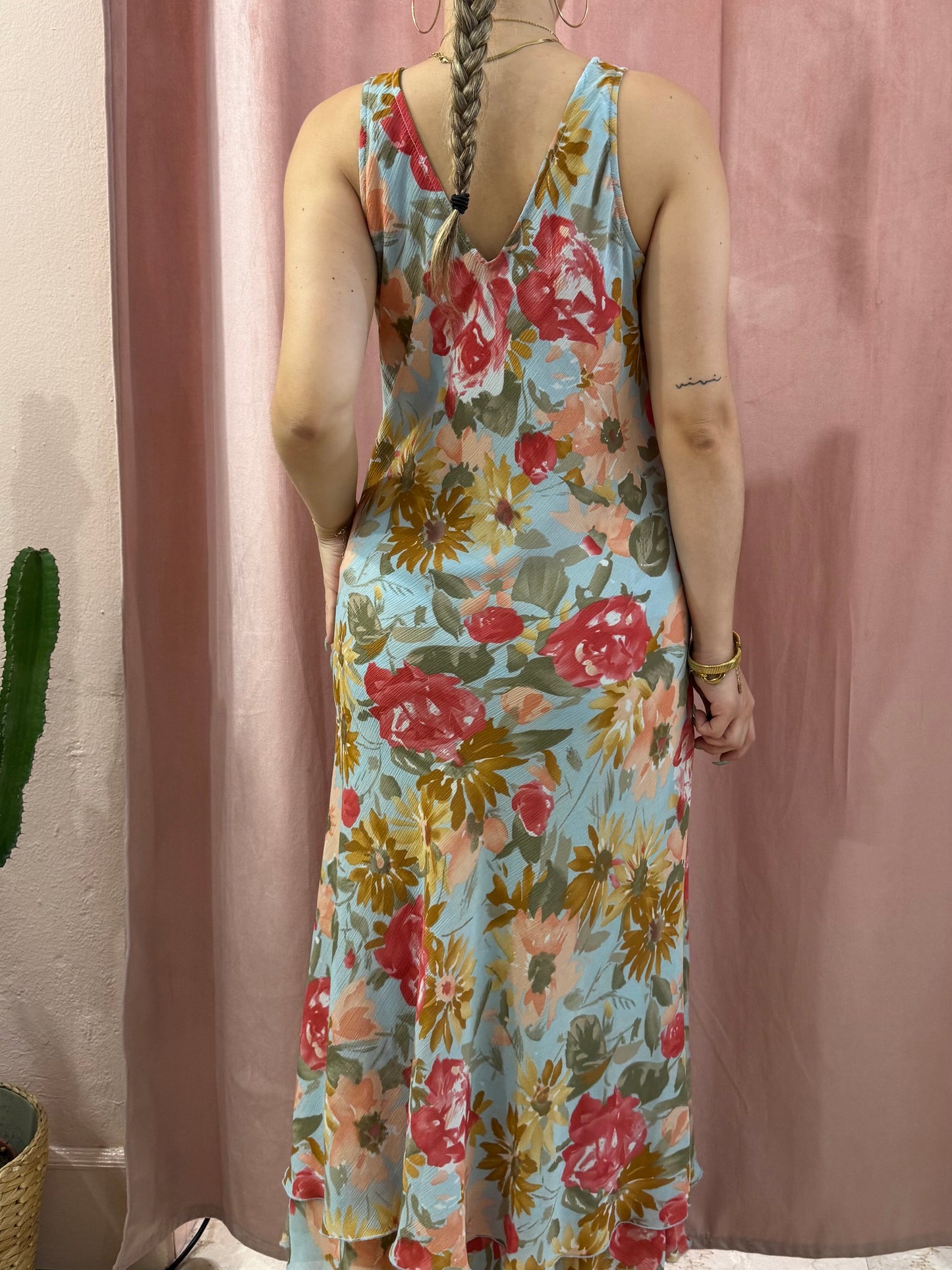 Vestito maxi in fantasia a fiori