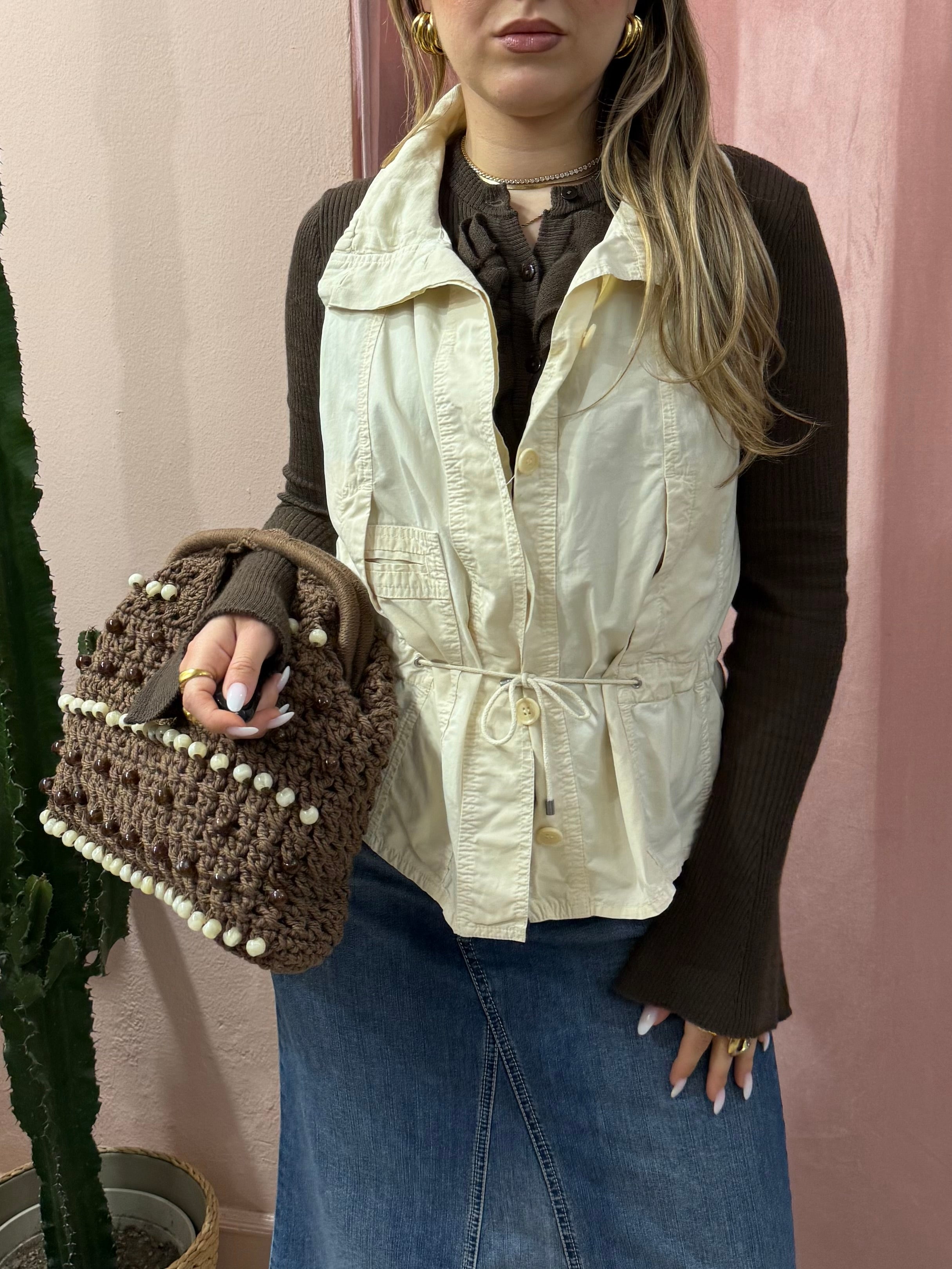 Smanicato Sportmax crema in cotone