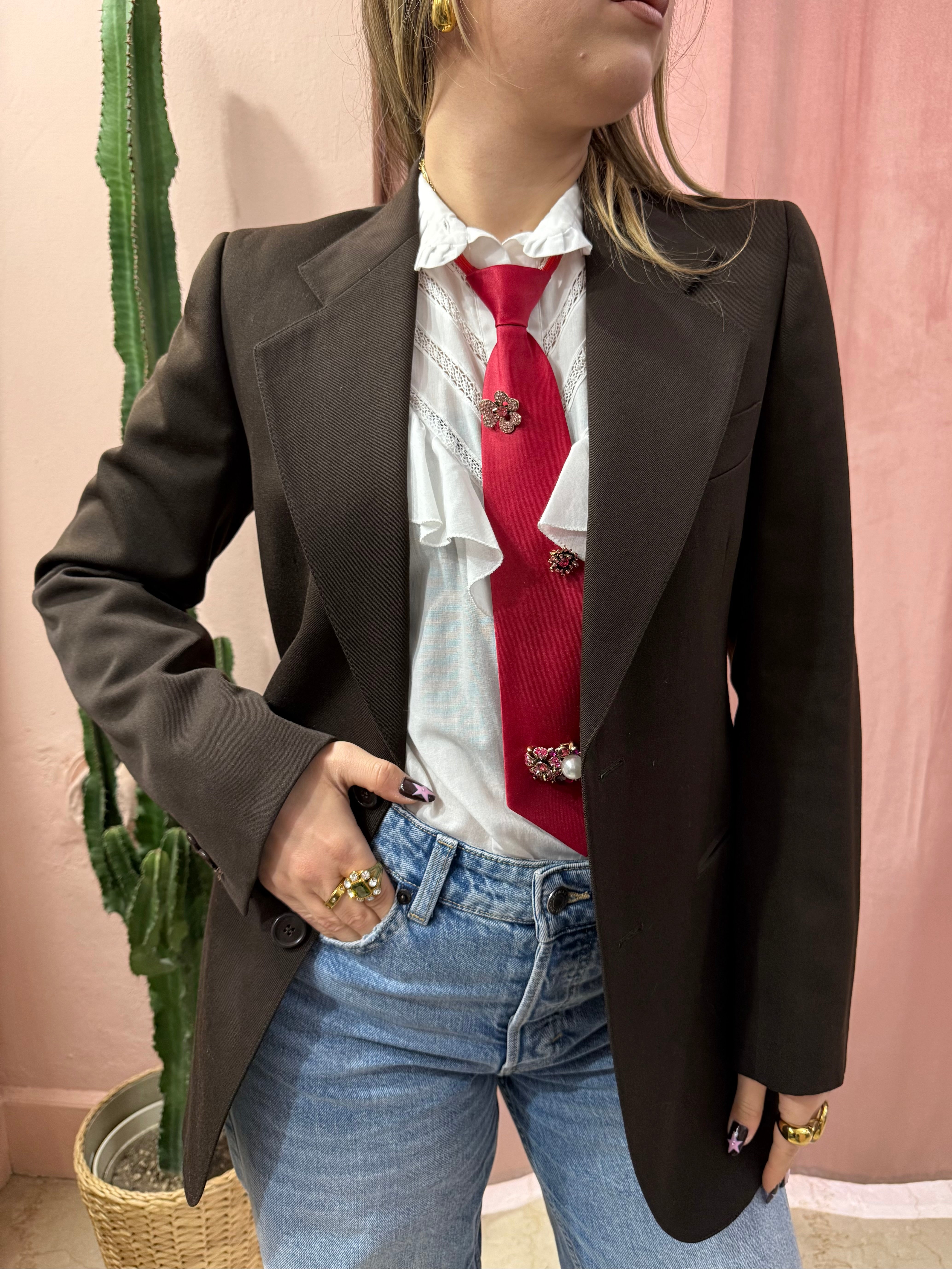 Blazer vintage testa di moro