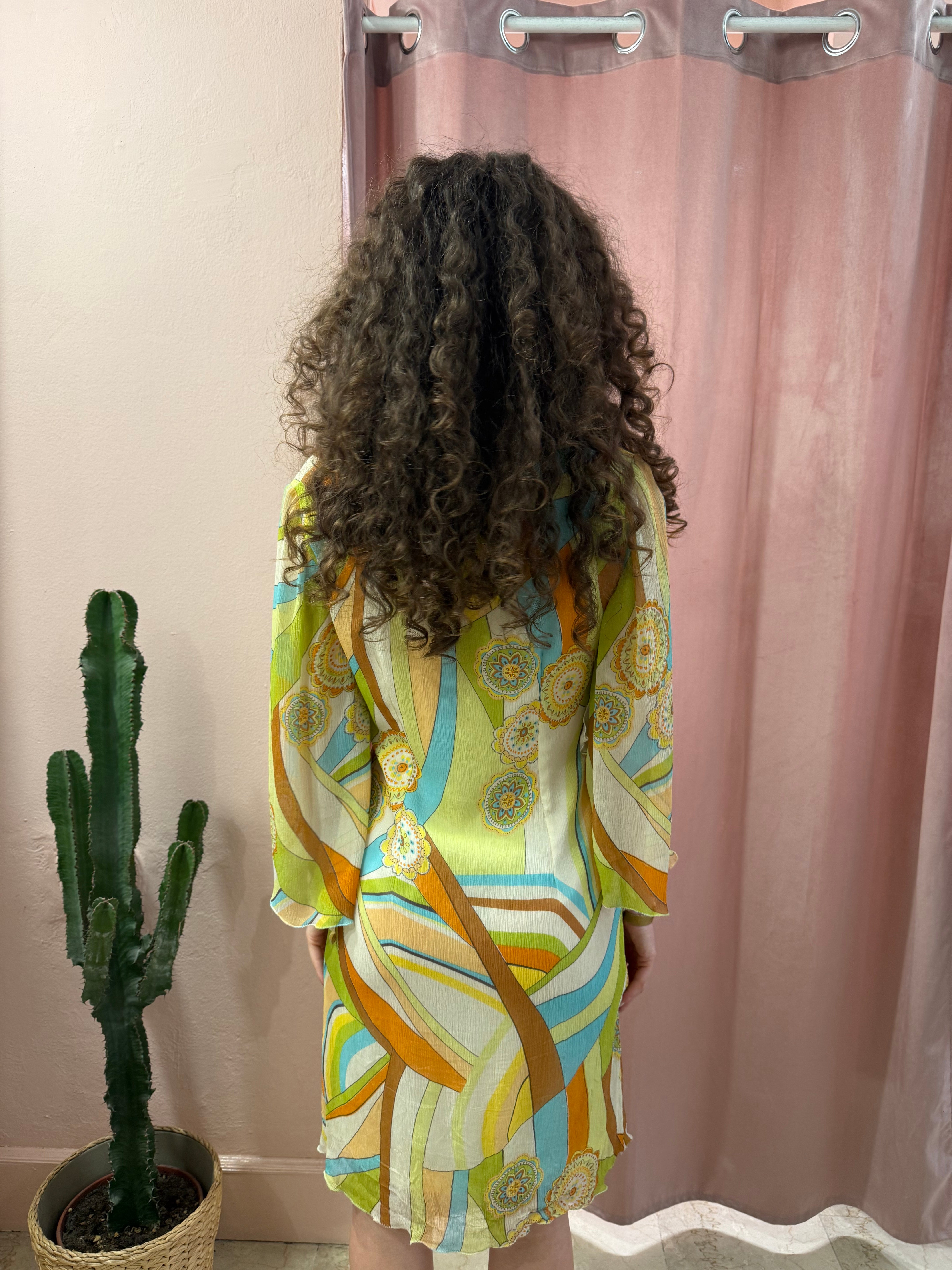 Vestito morbido in fantasia colorata