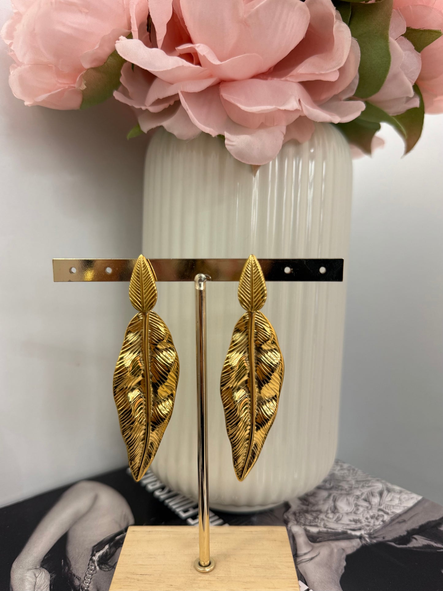 Orecchini pendenti foglia