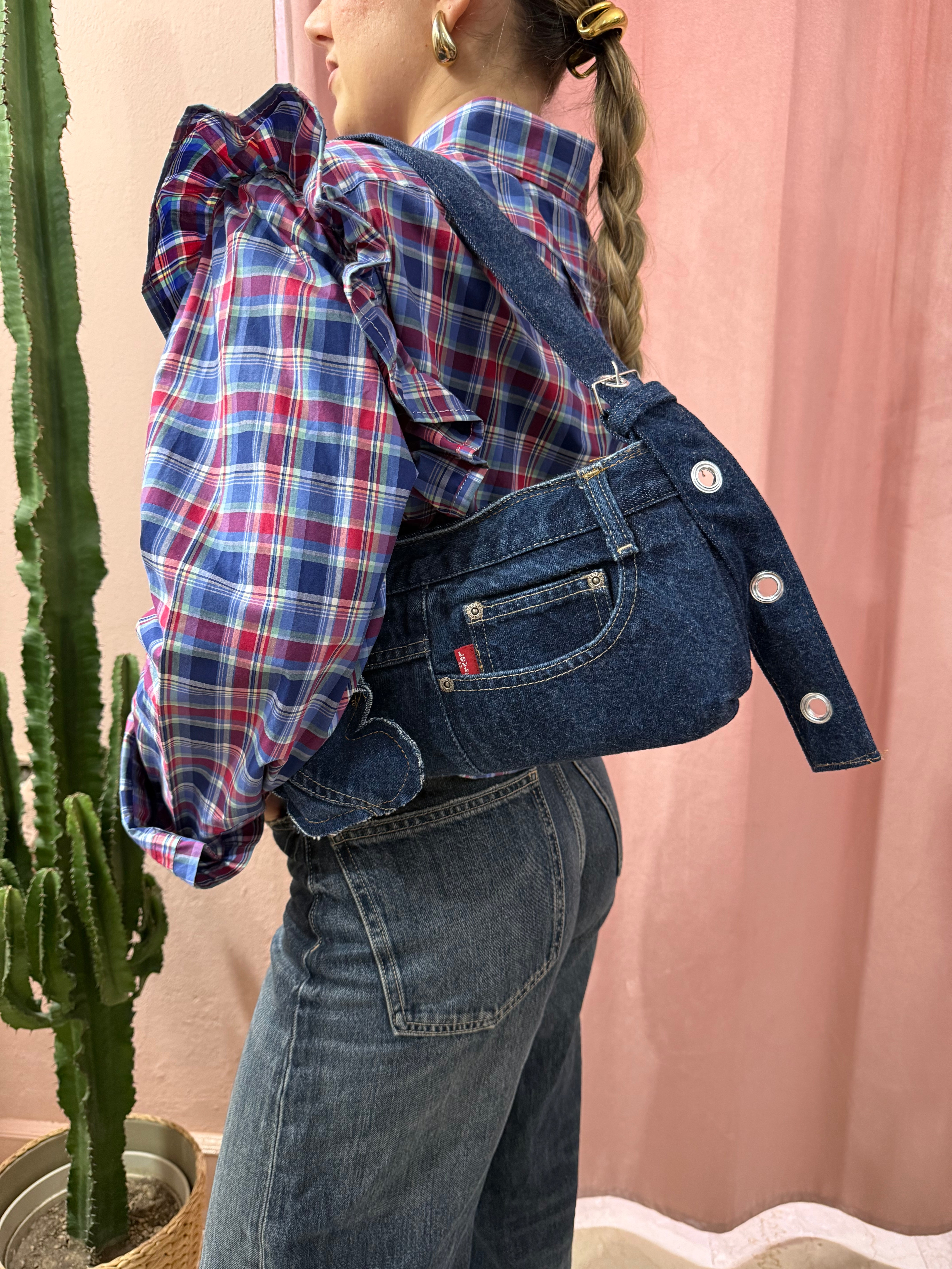 Borsa baguette Levis upcycling