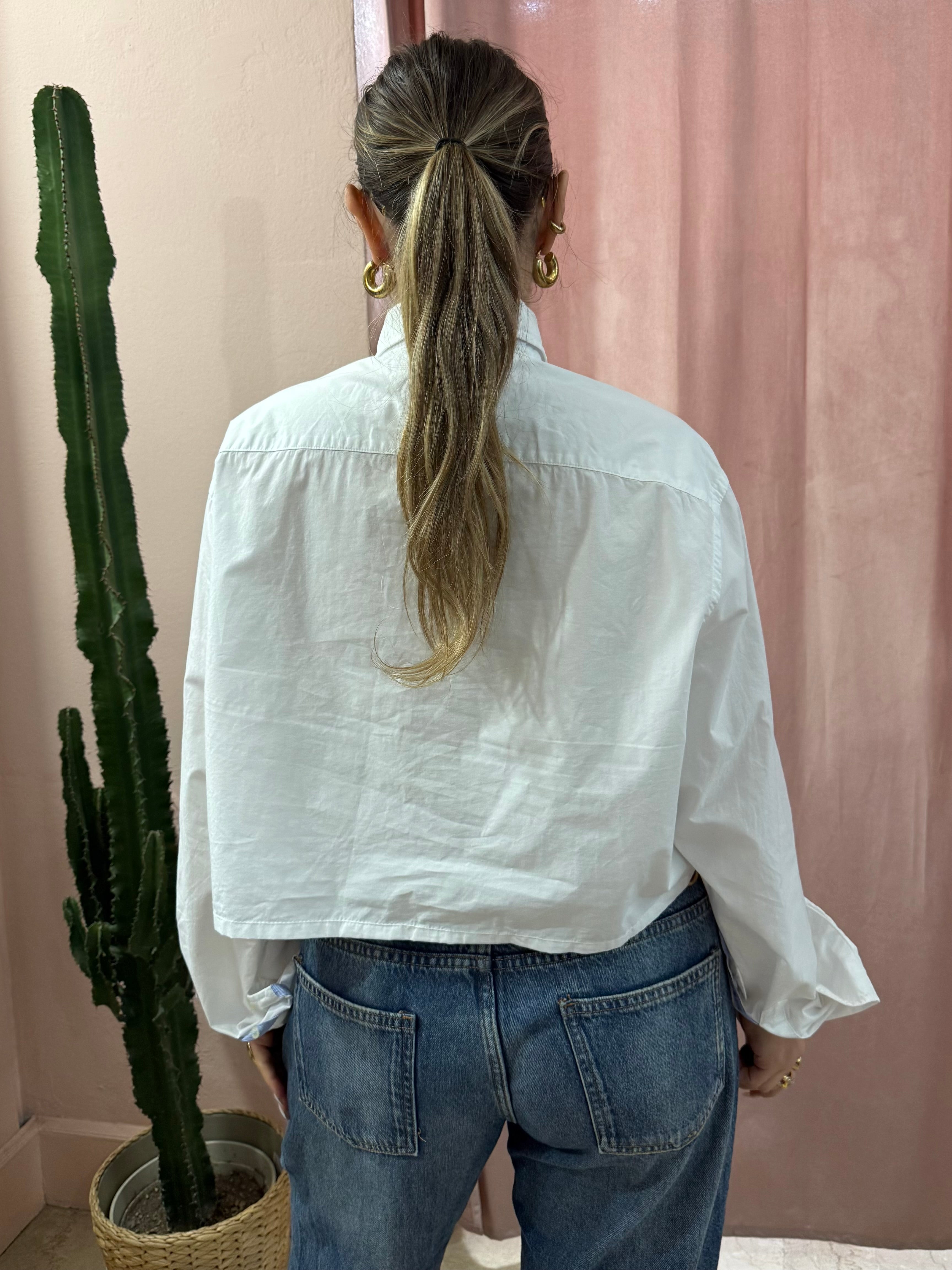 Camicia Tommy H. upcycling bianca