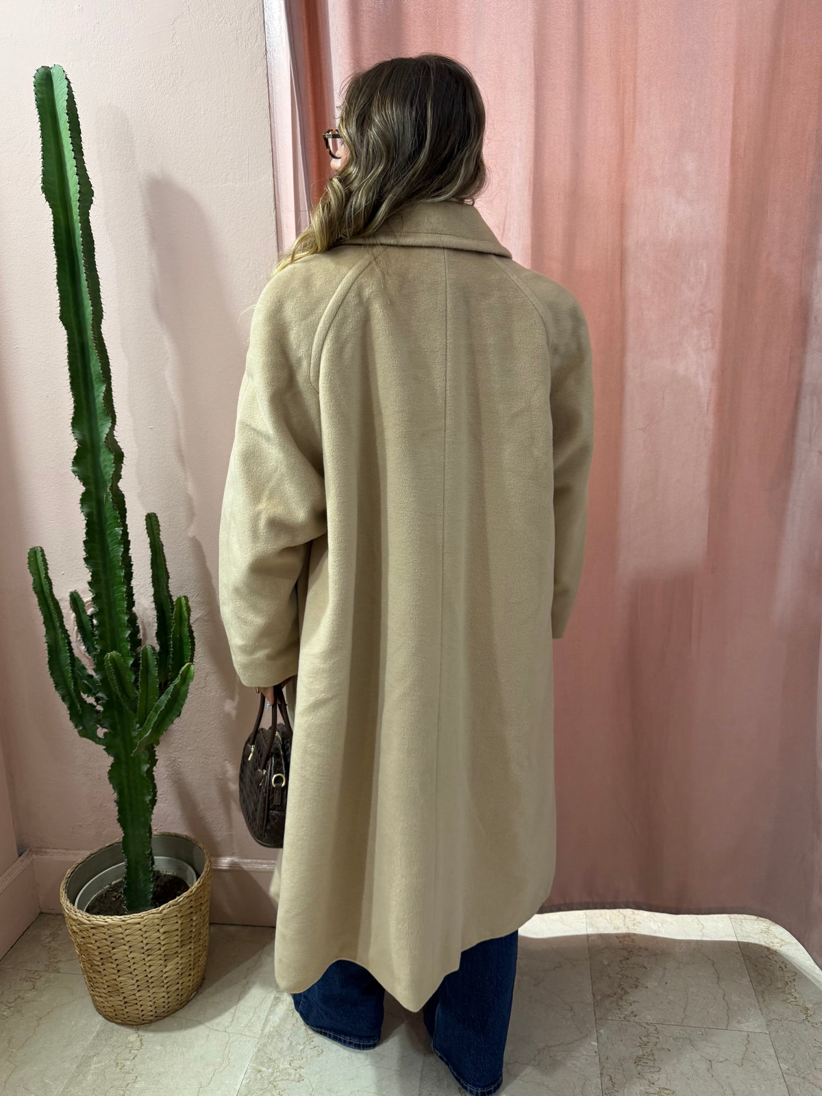 Cappotto Piacenza in pura lana beige
