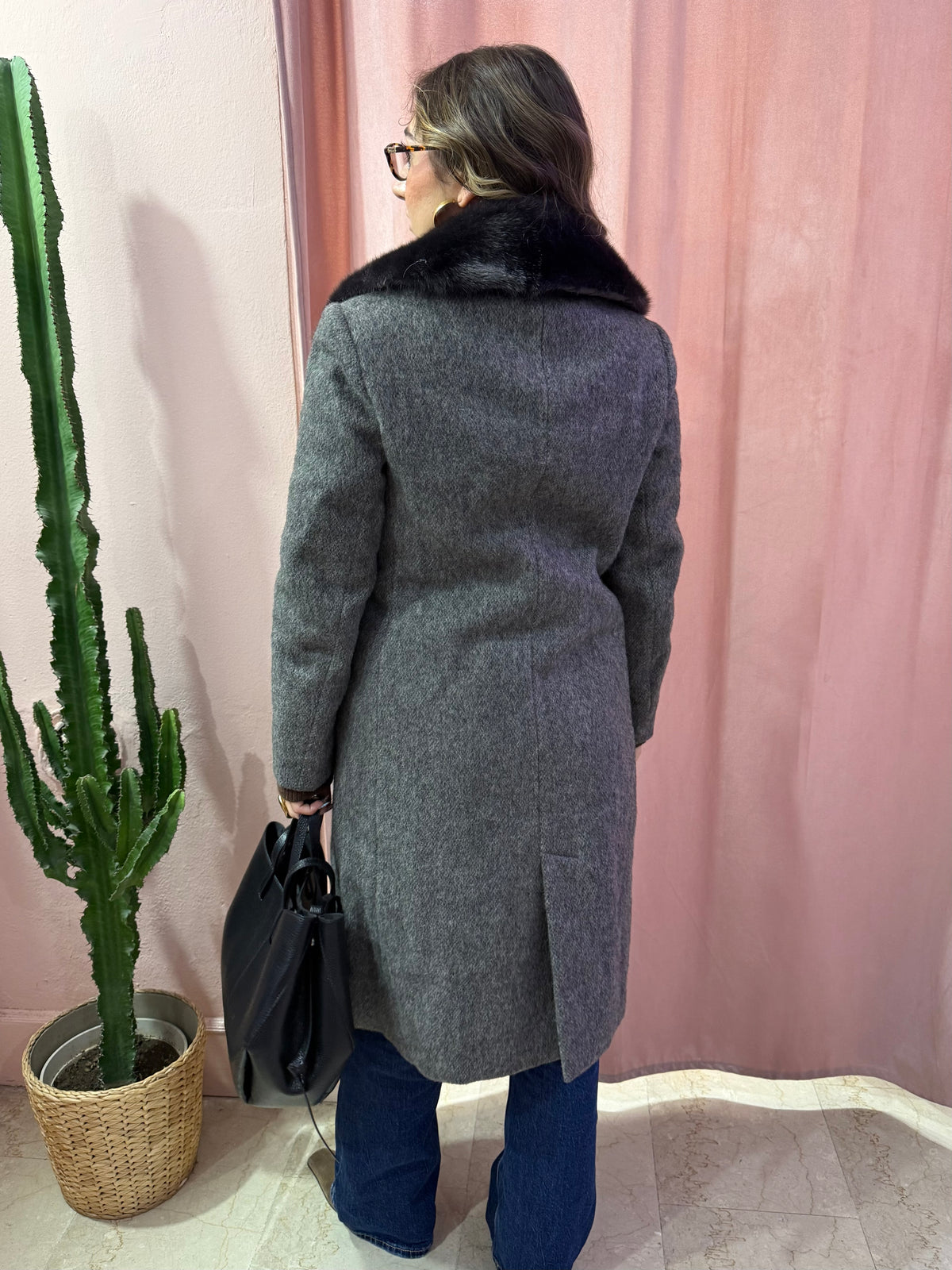 Cappotto vintage in lana e mohair