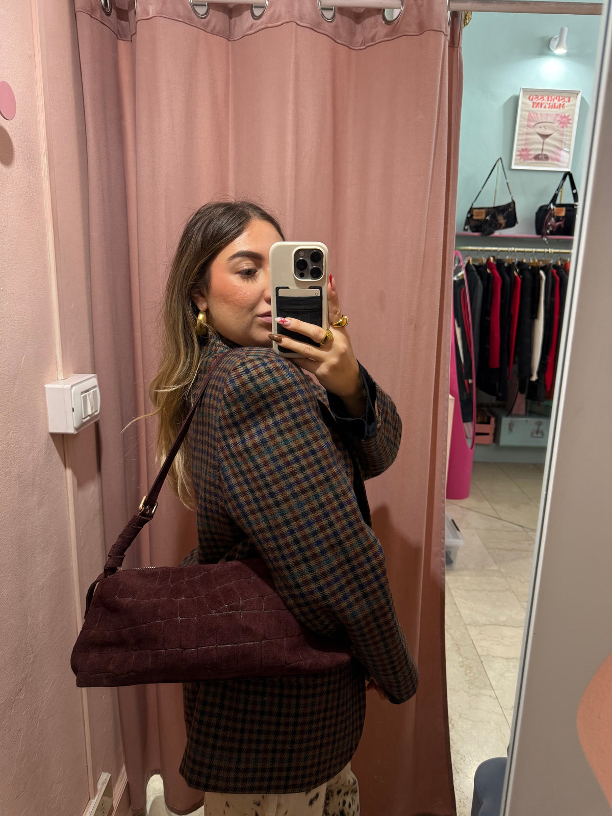 Borsa vera pelle stampa cocco| più colori