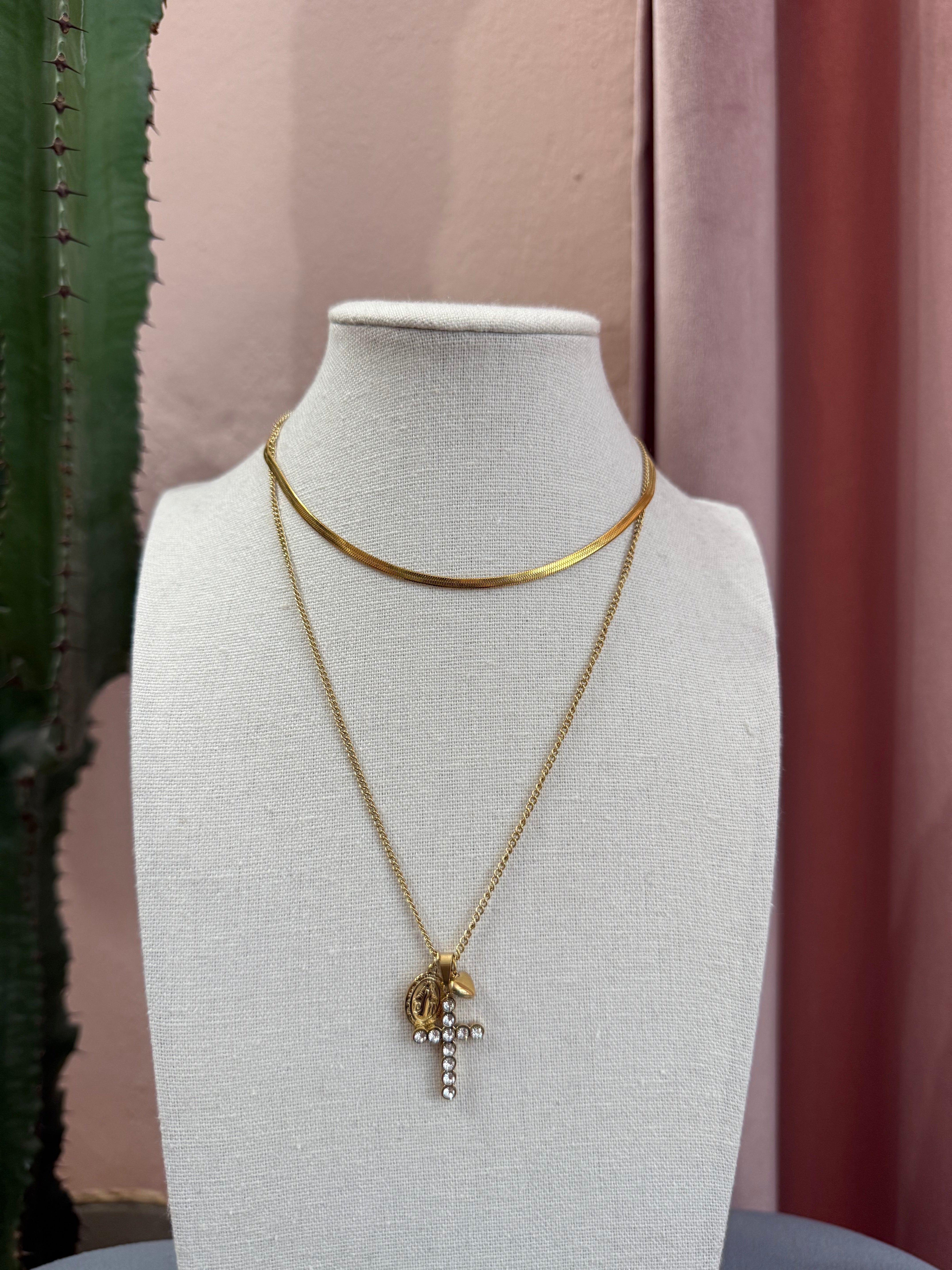 Collana con ciondolo croce mini