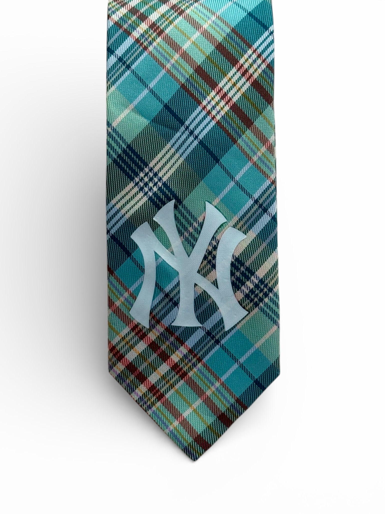 Cravatta New Yankees scozzese sull’azzurro