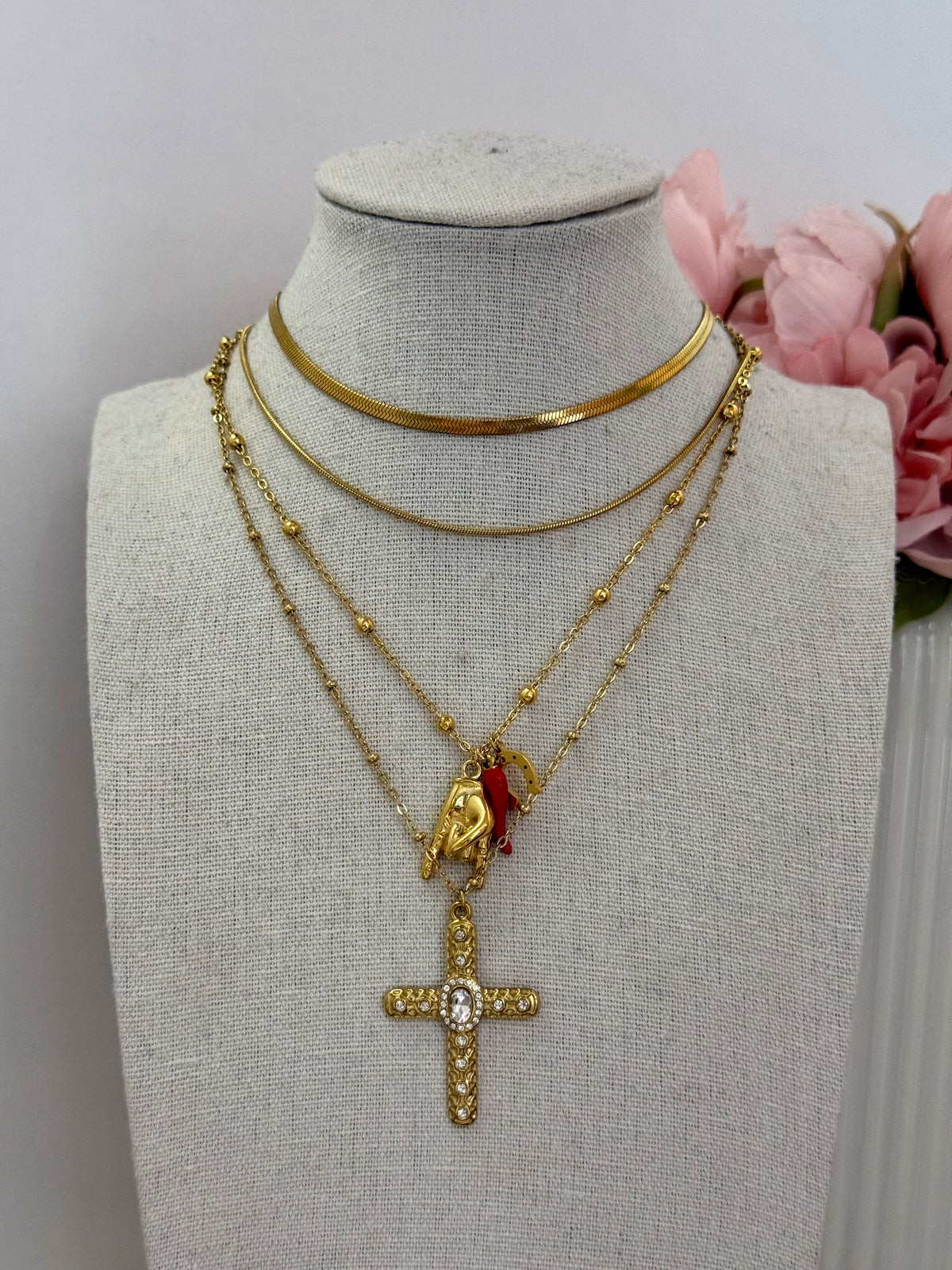 Collana cornetto portafortuna