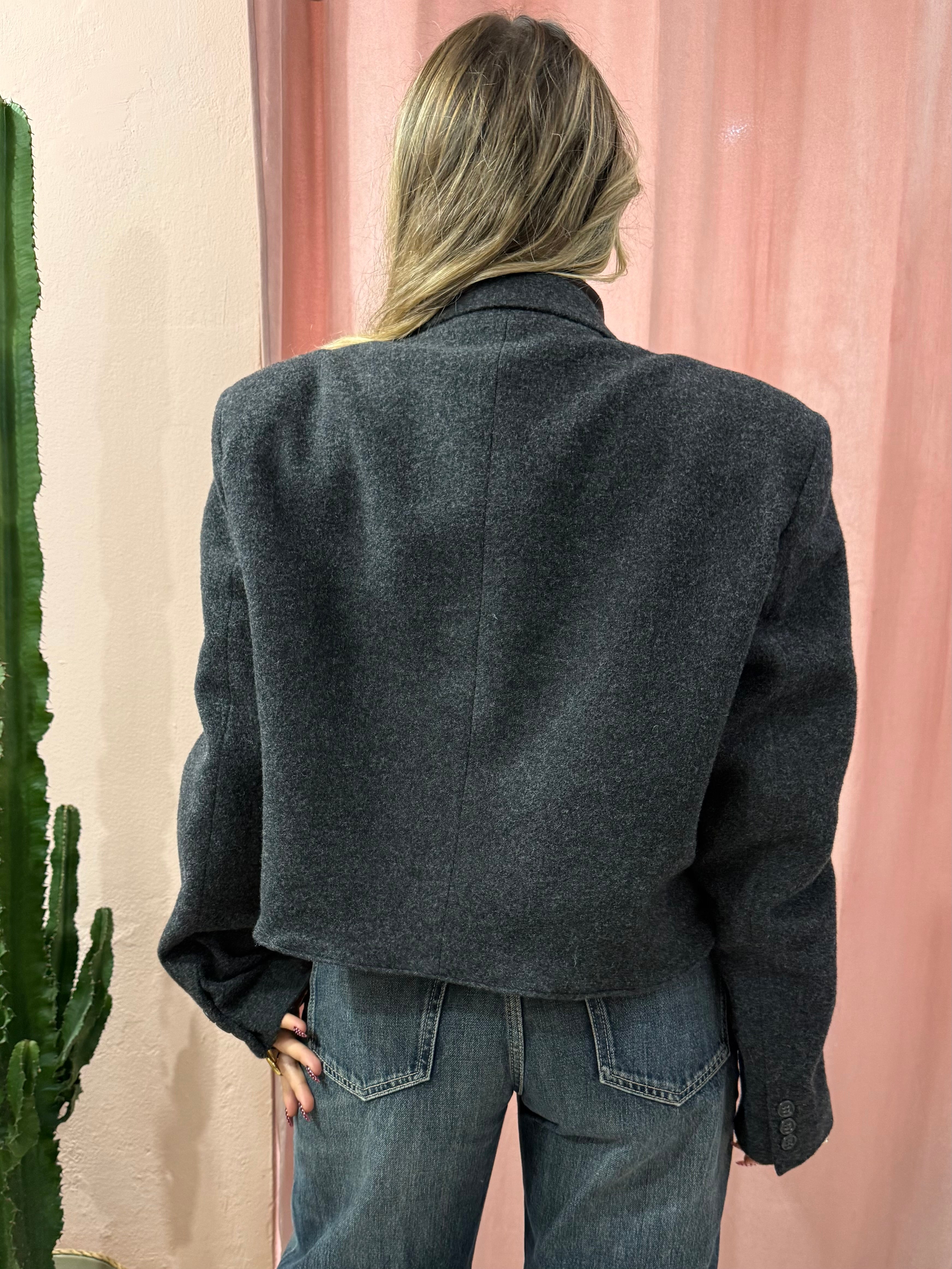 Blazer vintage crop antracite