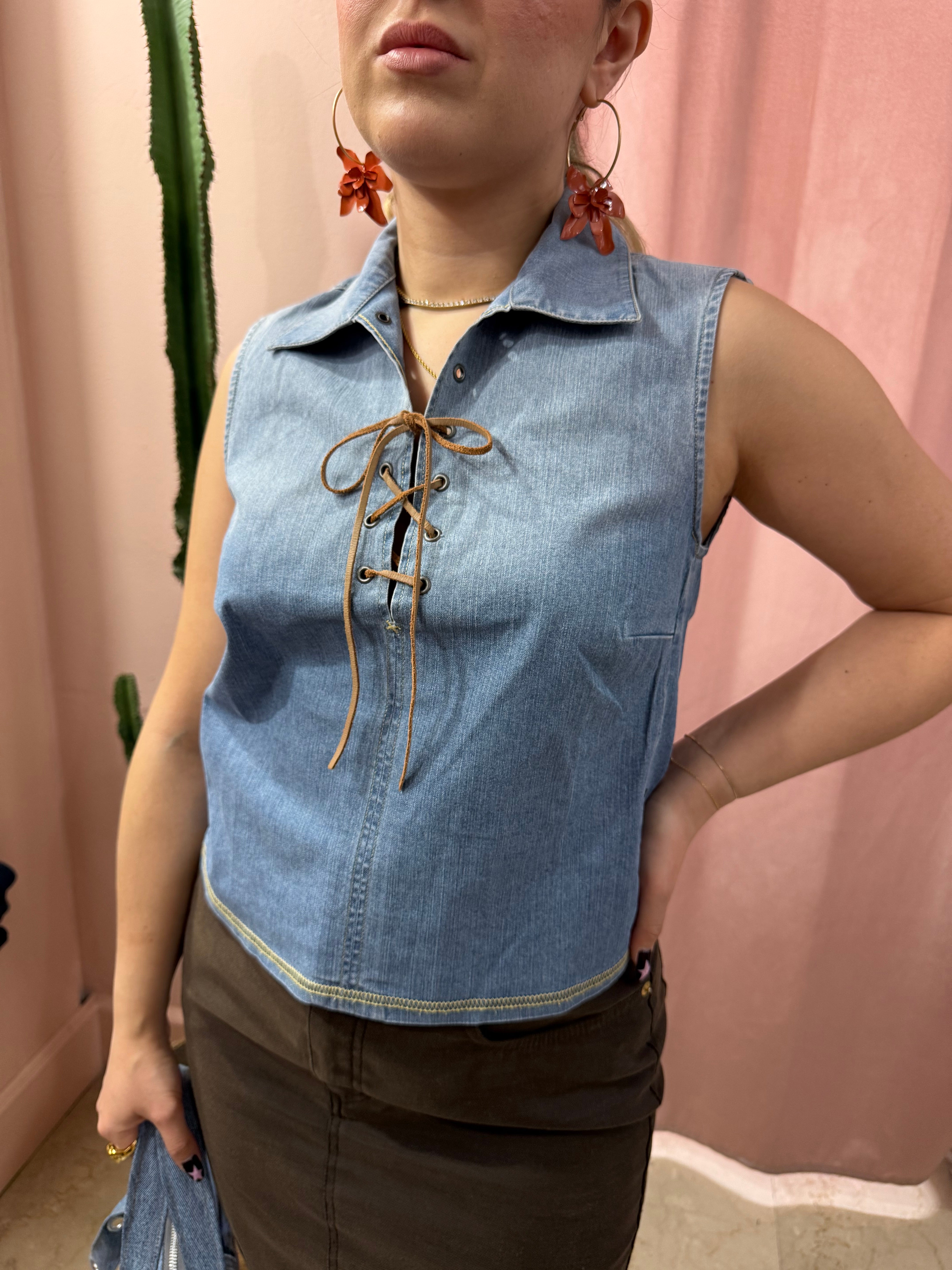 Top in denim Lee