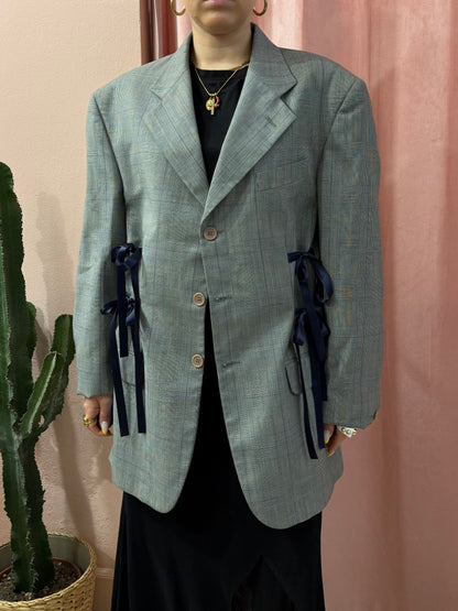 Blazer upcycling fiocchi principe di Galles