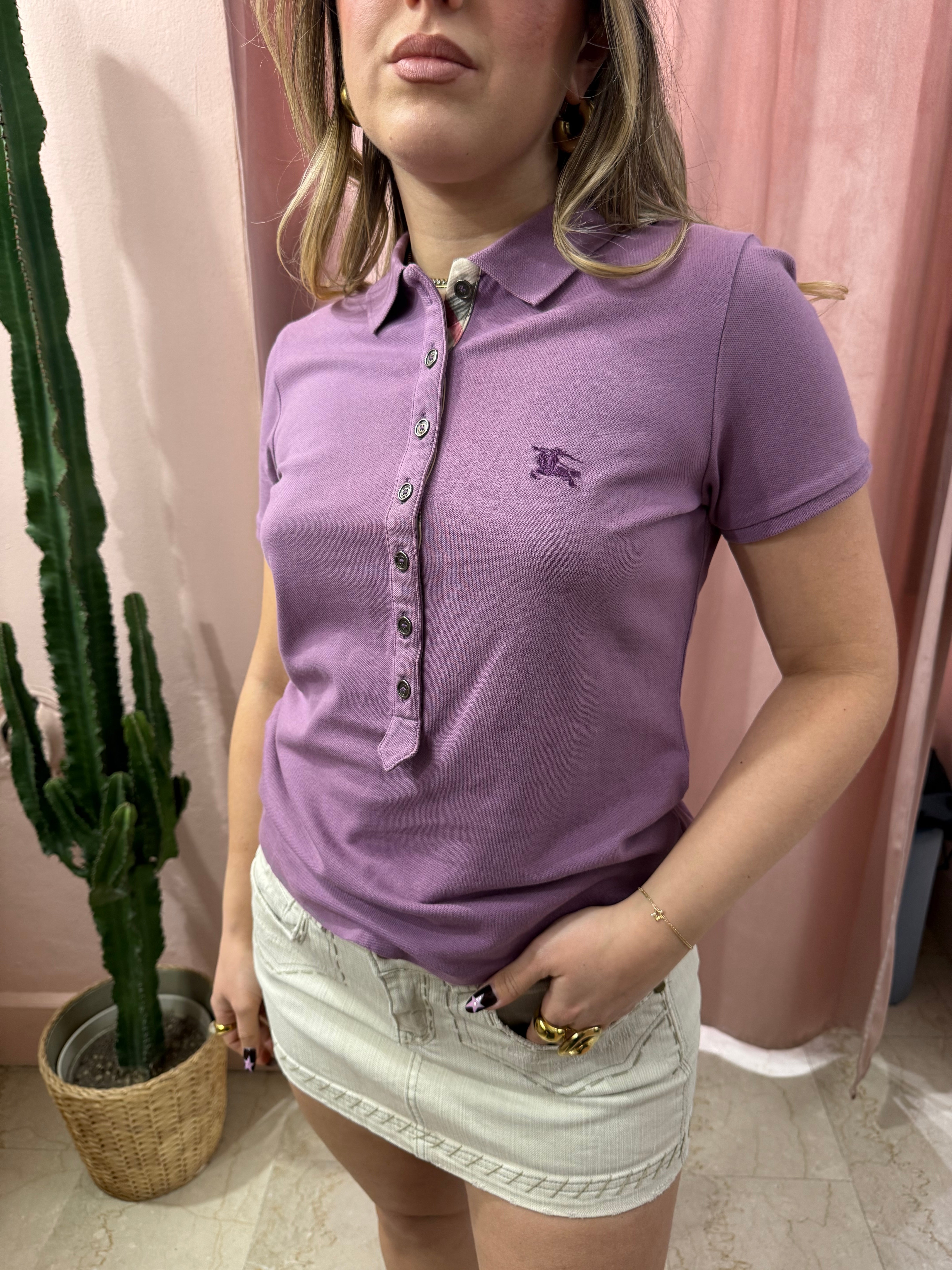 Polo Burberry ciclamino