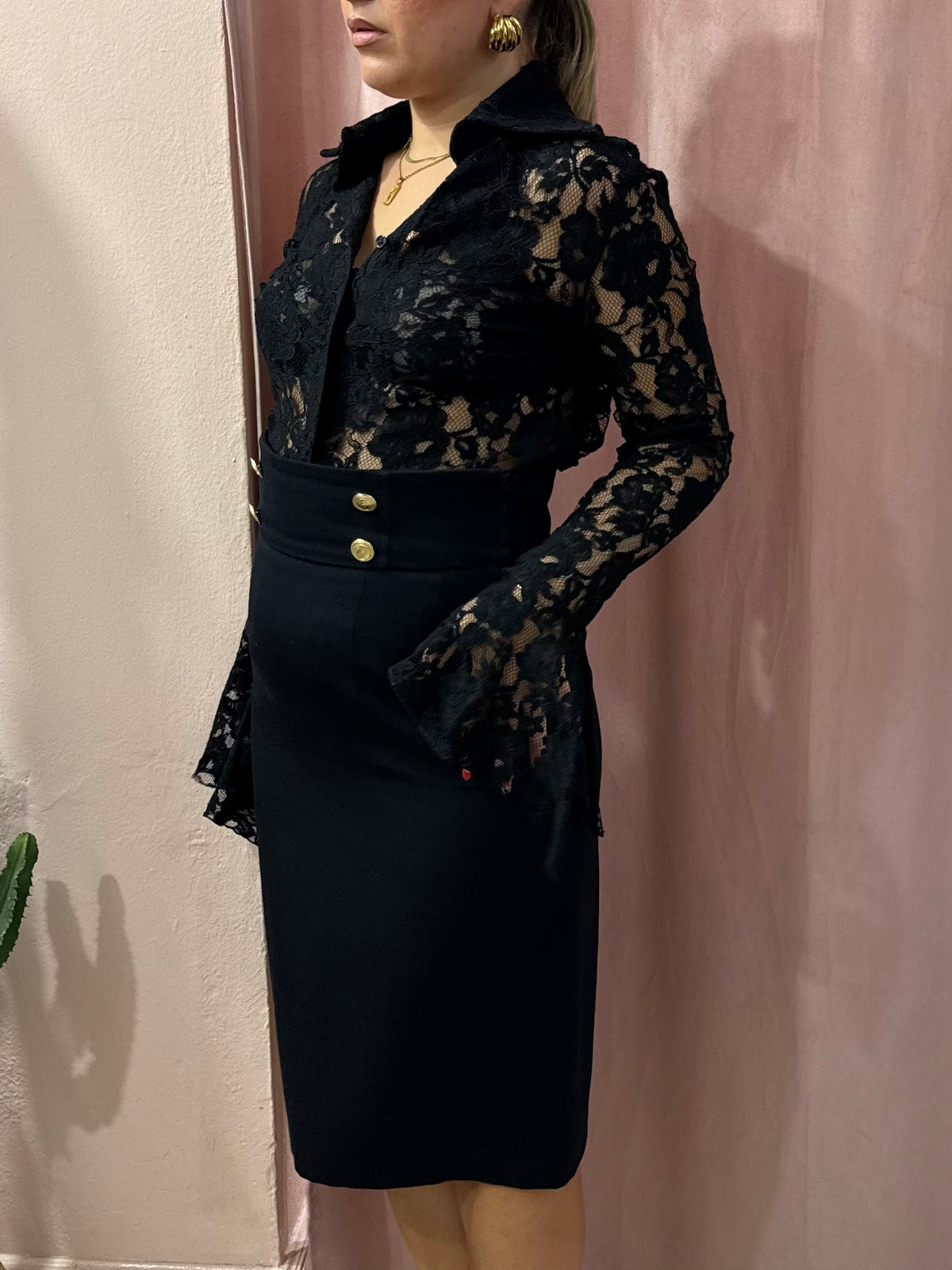 gonna Longuette Oliver Valentino in lana