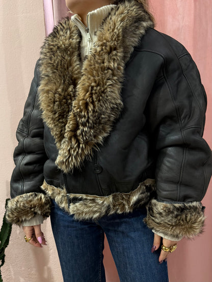 Montone crop pelo bicolor