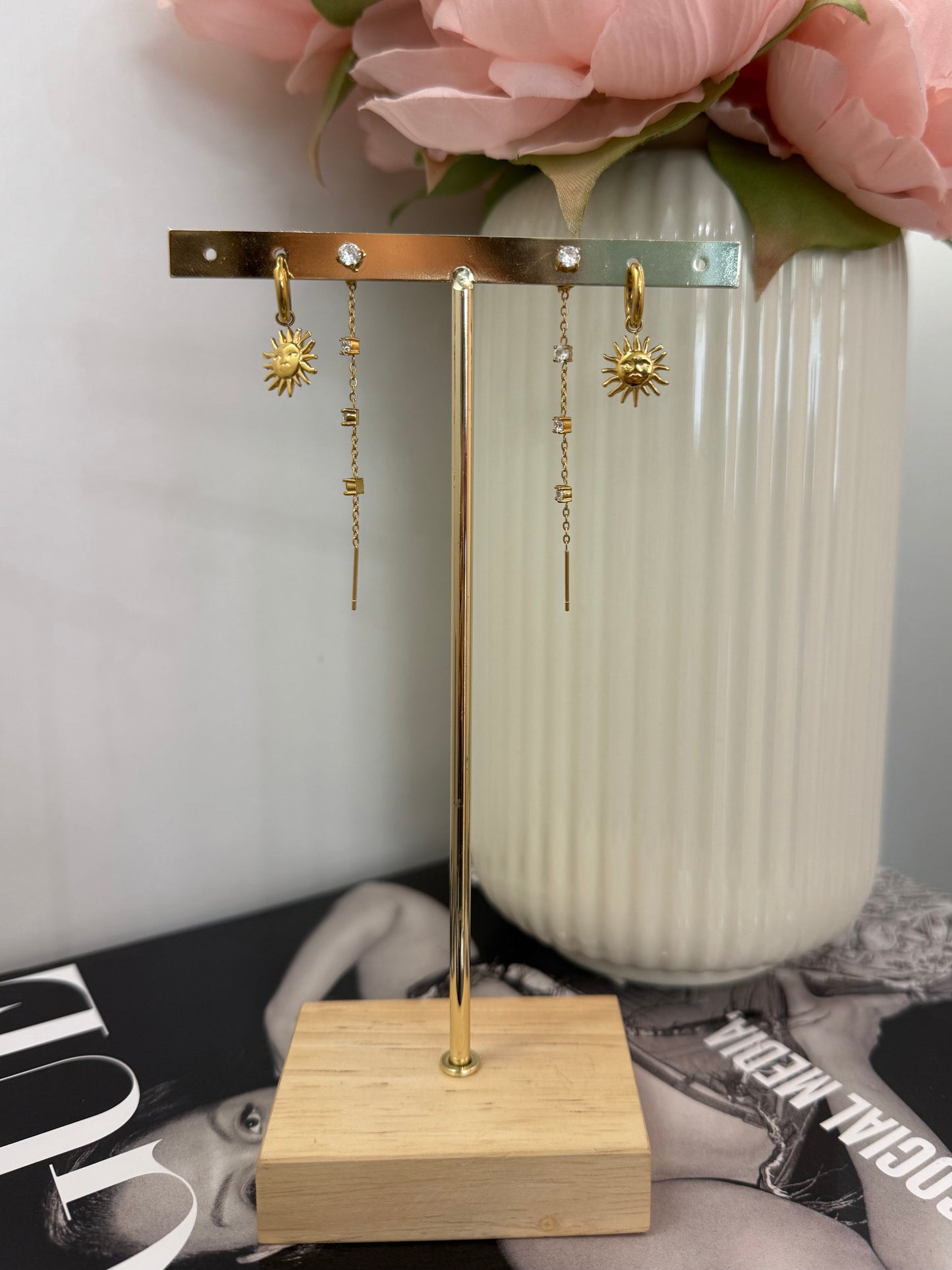 Orecchini Saliscendi gold/silver - Bestseller