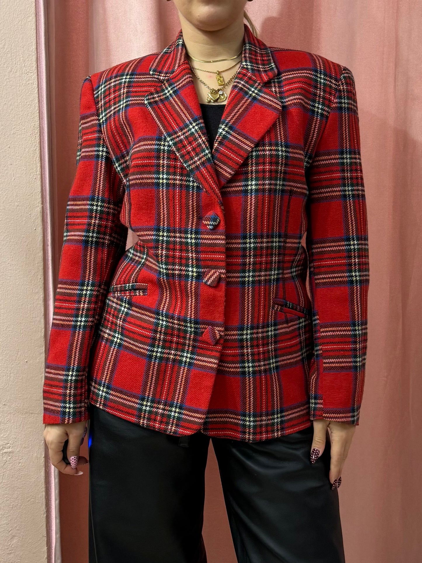 Blazer scozzese avvitato