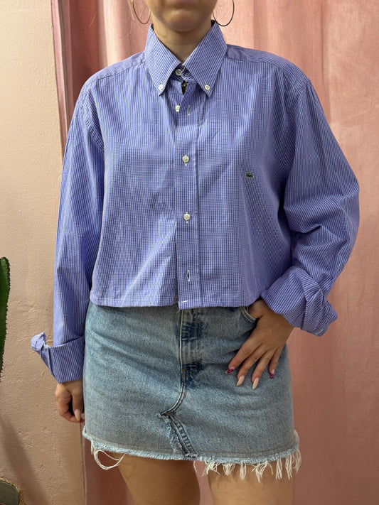 Camicia crop Lacoste glicine