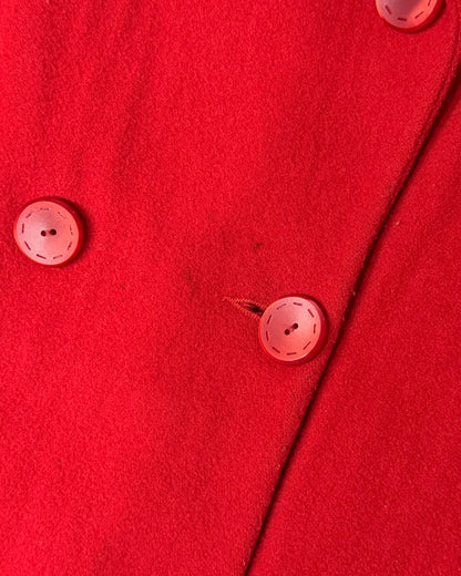 Cappotto vintage rosso Gina Lebole misto cashmere